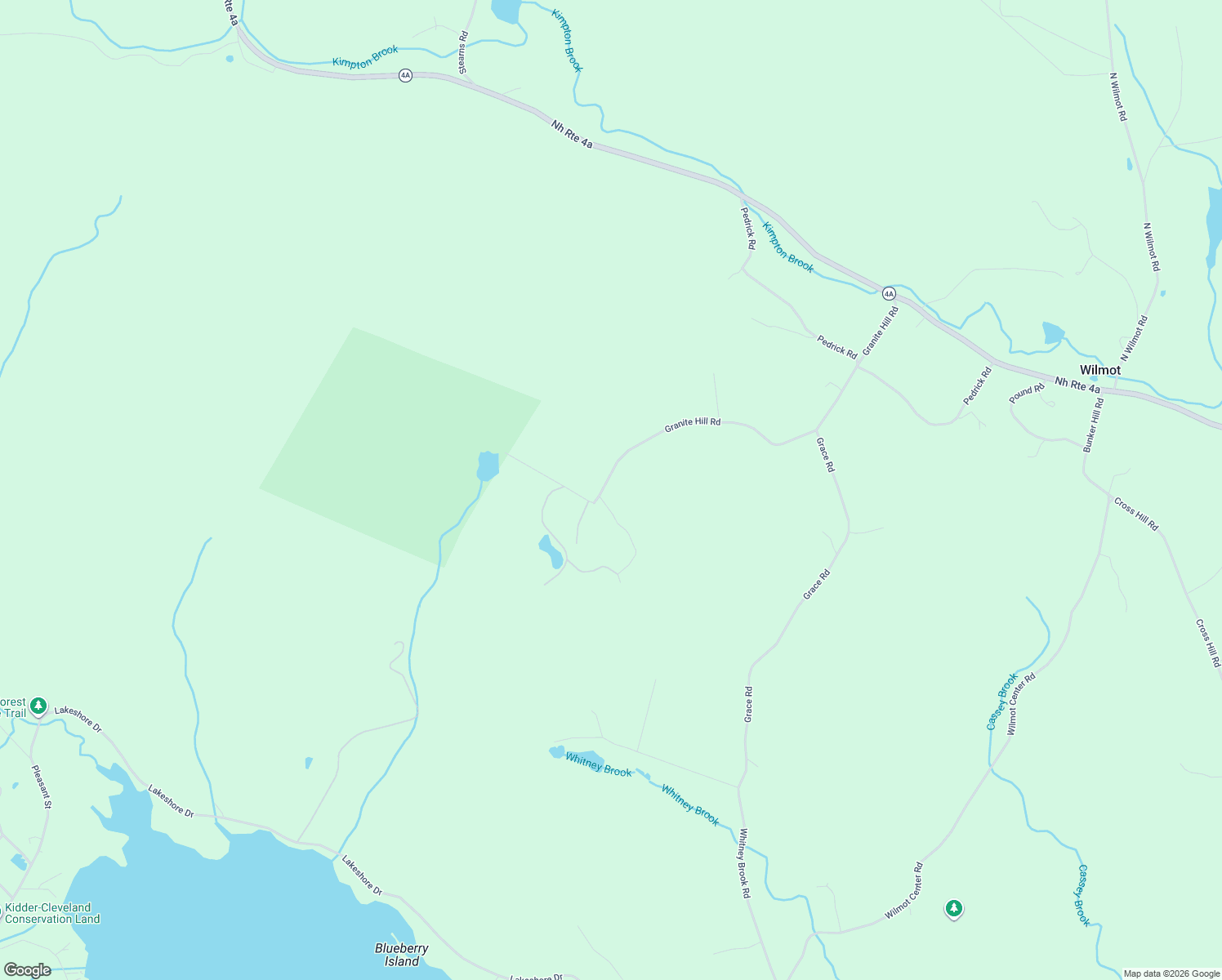 map of restaurants, bars, coffee shops, grocery stores, and more near 233 Granite Hill Road in Wilmot