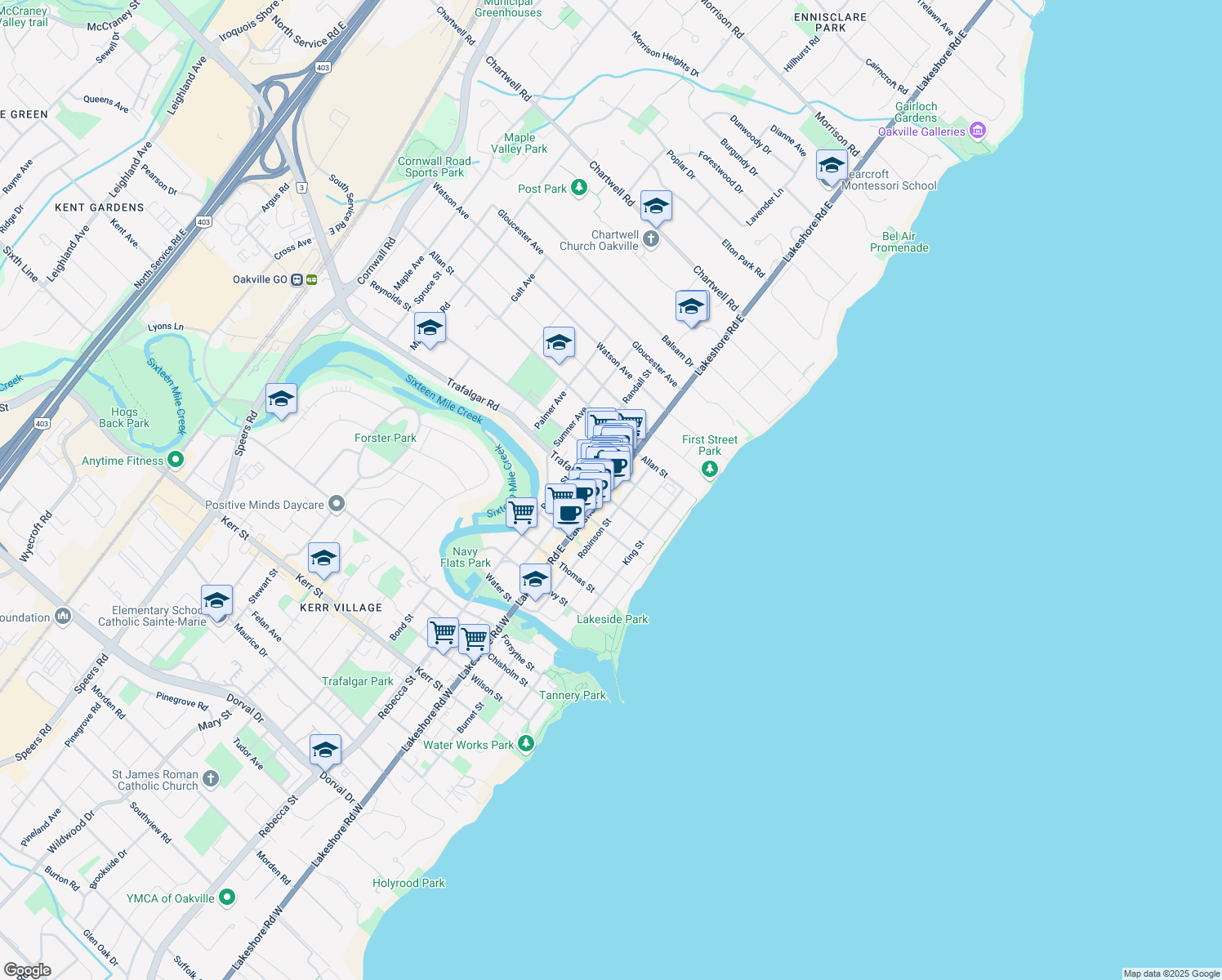 288 Lakeshore Road East, Oakville ON - Walk Score