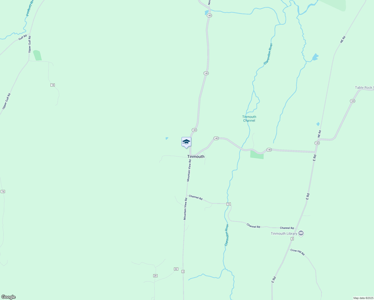 map of restaurants, bars, coffee shops, grocery stores, and more near 573 Highway 140 in Tinmouth