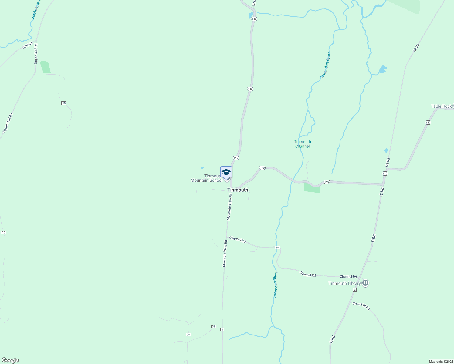 map of restaurants, bars, coffee shops, grocery stores, and more near 573 Highway 140 in Tinmouth