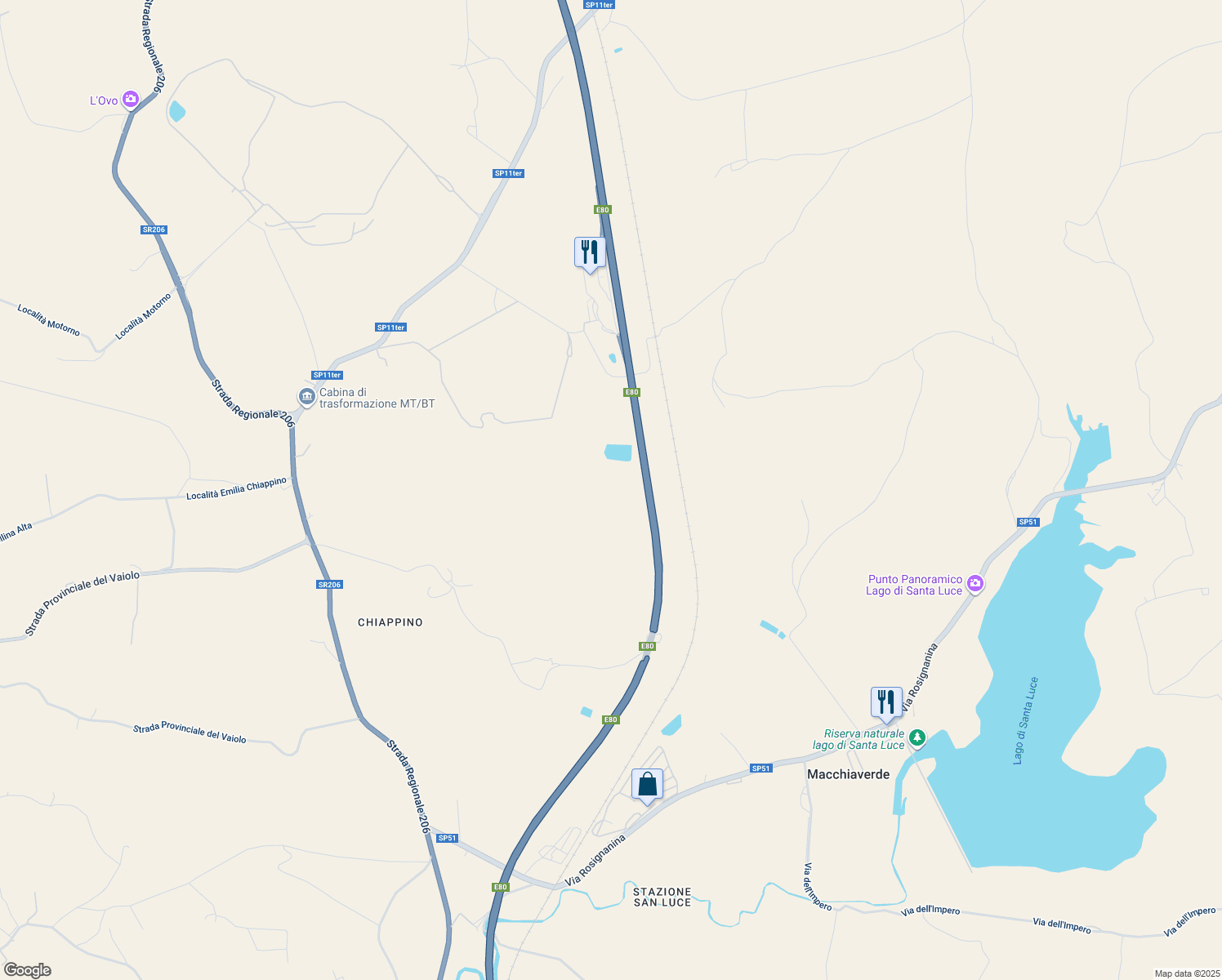map of restaurants, bars, coffee shops, grocery stores, and more near in Province of Livorno