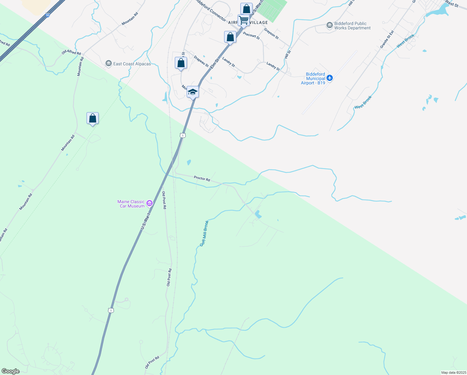 map of restaurants, bars, coffee shops, grocery stores, and more near 62 Proctor Road in Arundel