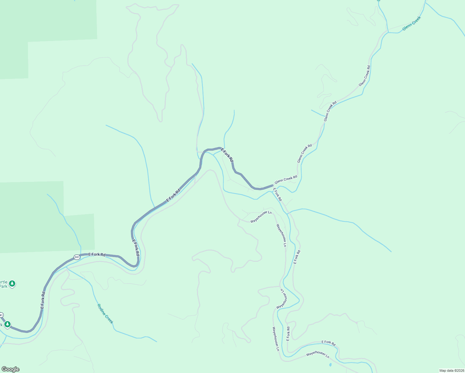 map of restaurants, bars, coffee shops, grocery stores, and more near 67126 Myrtle Grove Lane in Coos Bay