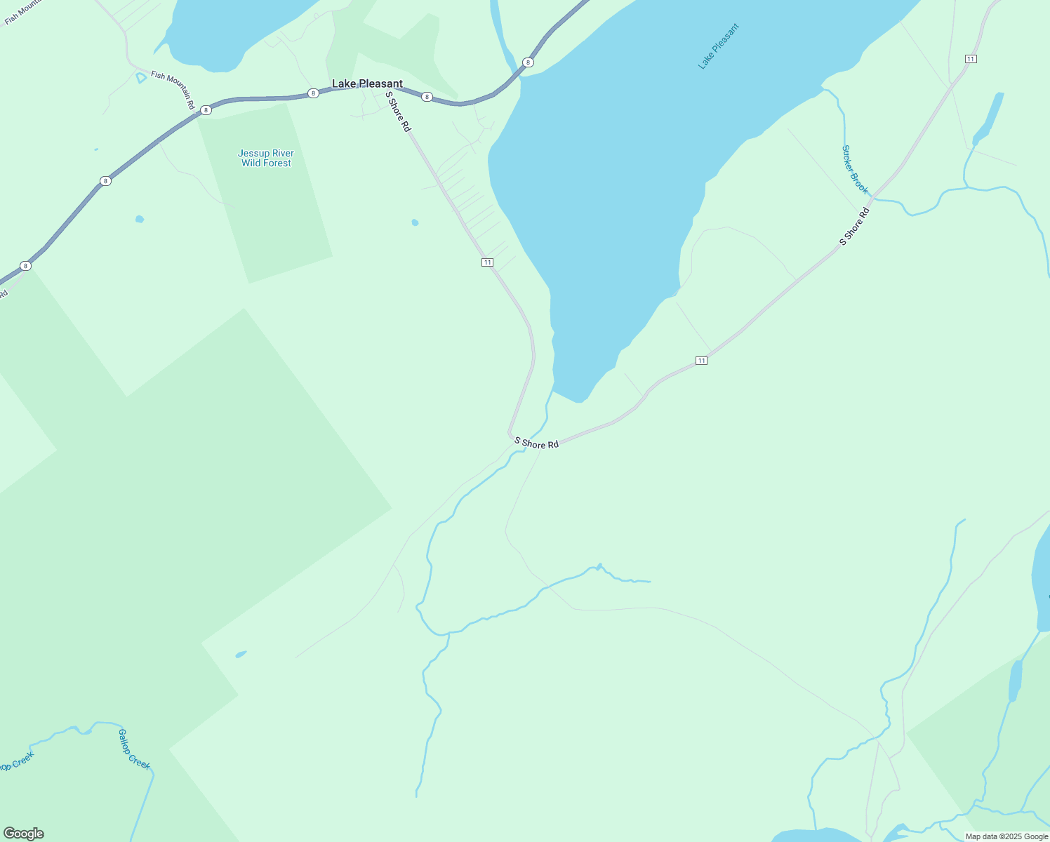 map of restaurants, bars, coffee shops, grocery stores, and more near 207 South Shore Road in Lake Pleasant