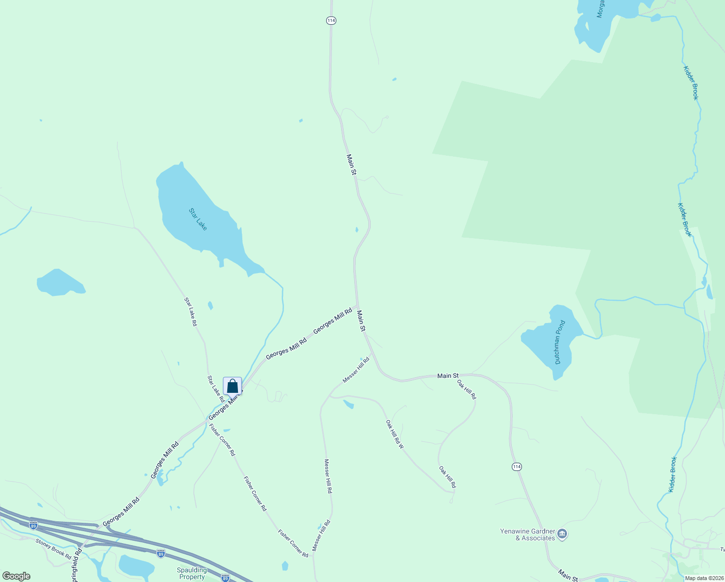 map of restaurants, bars, coffee shops, grocery stores, and more near 1332 Main Street in Springfield