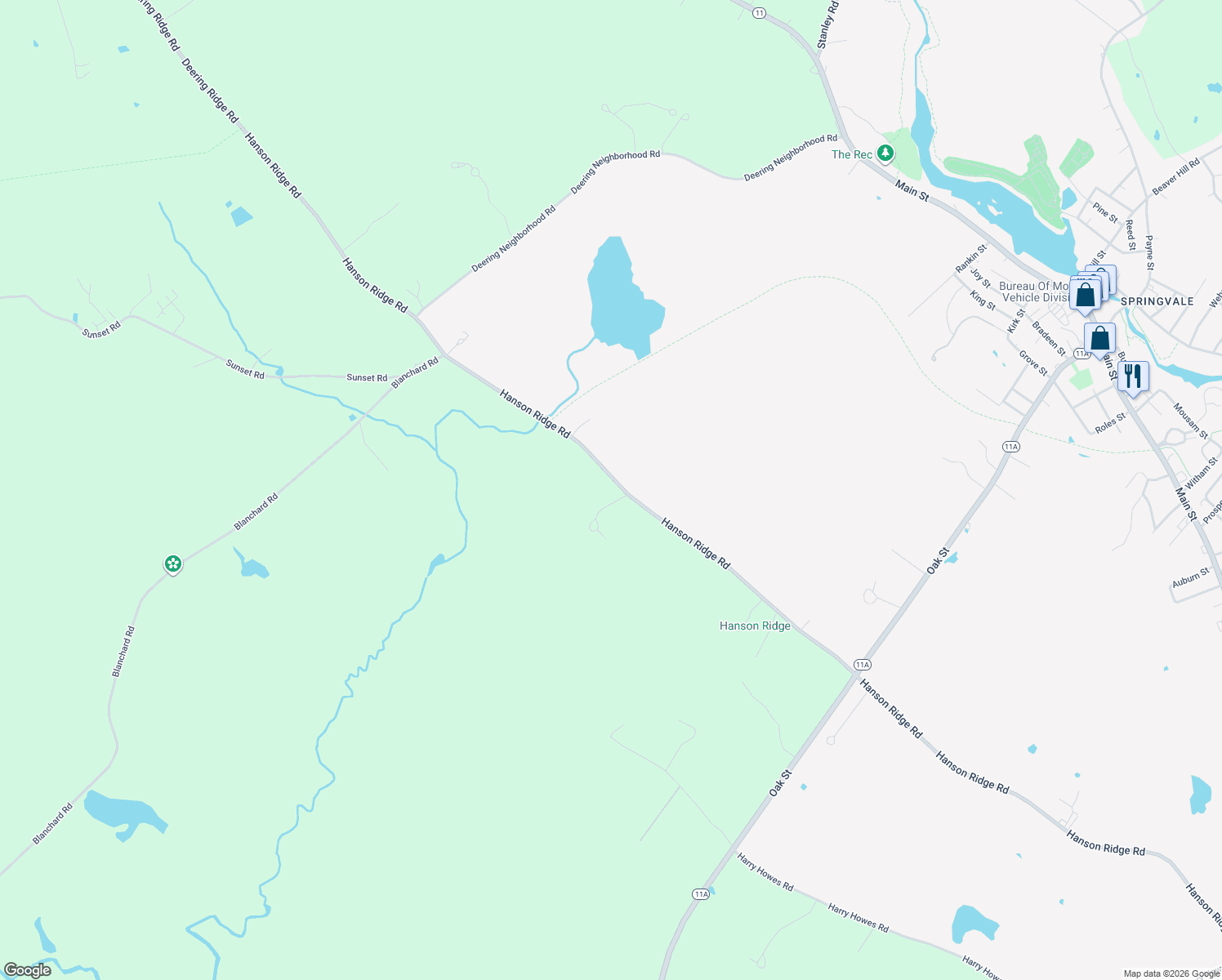 map of restaurants, bars, coffee shops, grocery stores, and more near 5 Windy Ridge Lane in Sanford