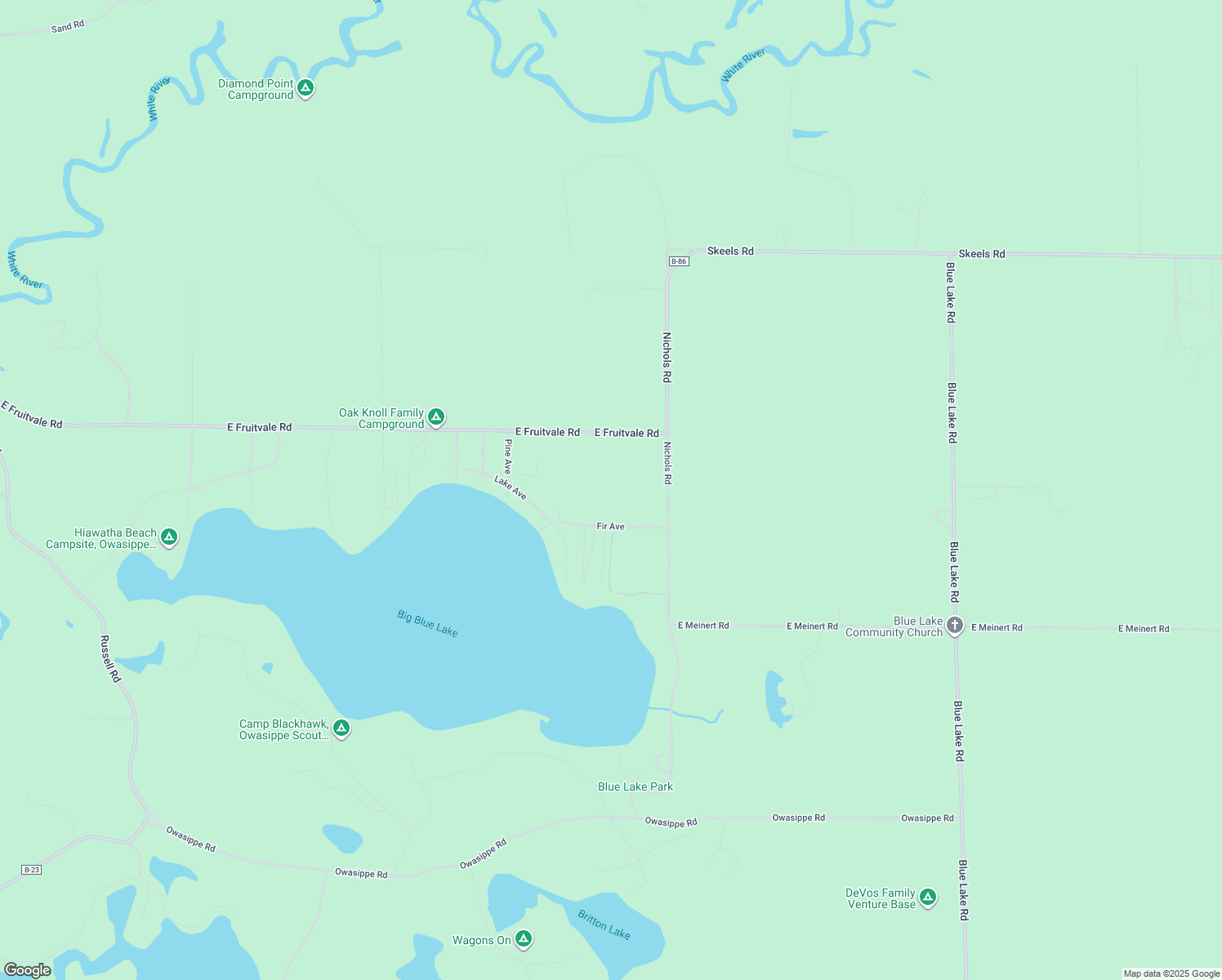 map of restaurants, bars, coffee shops, grocery stores, and more near 1866 Fir Avenue in Holton