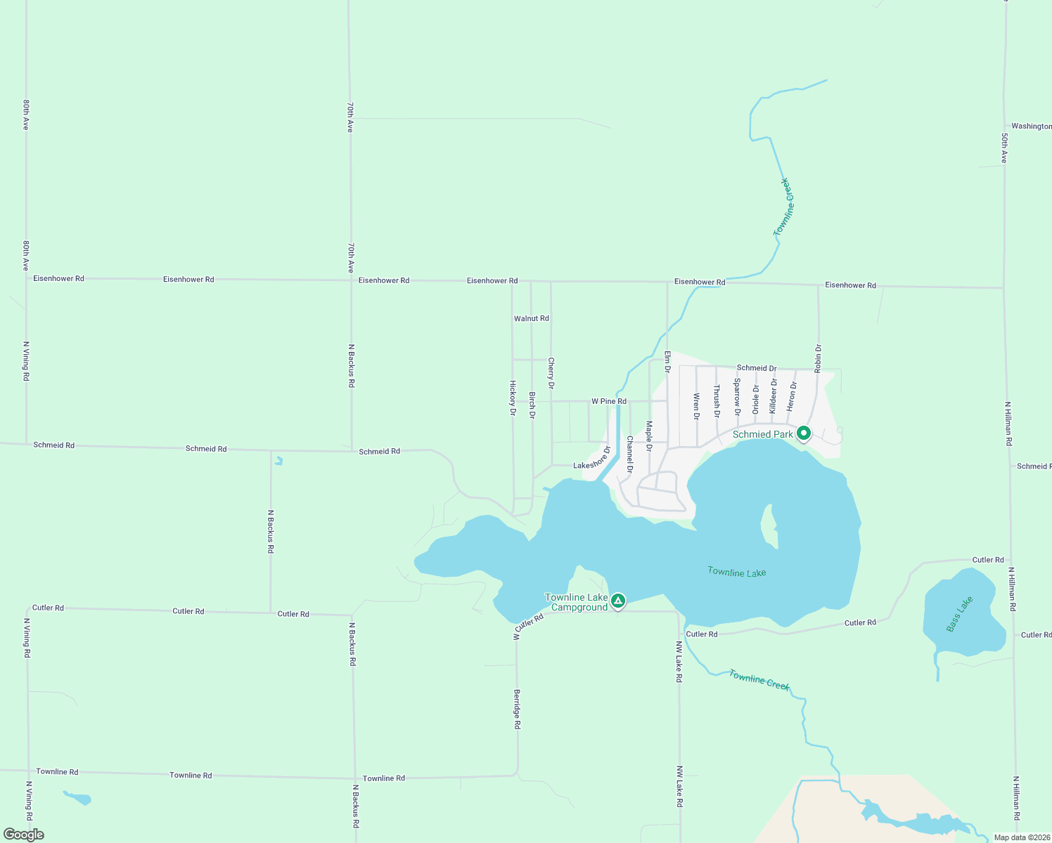 map of restaurants, bars, coffee shops, grocery stores, and more near 11535 Birch Drive in Lakeview