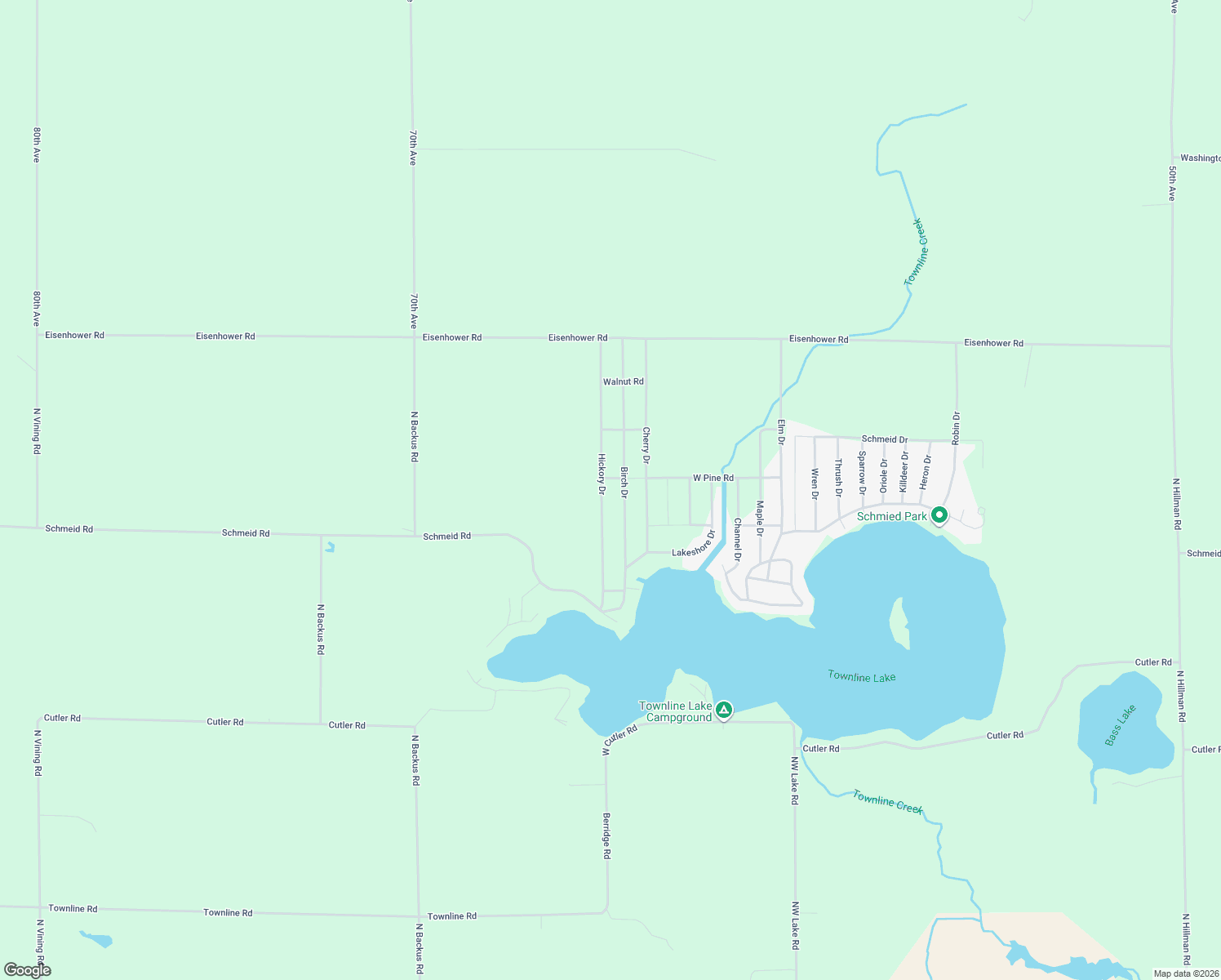 map of restaurants, bars, coffee shops, grocery stores, and more near 11535 Birch Drive in Lakeview