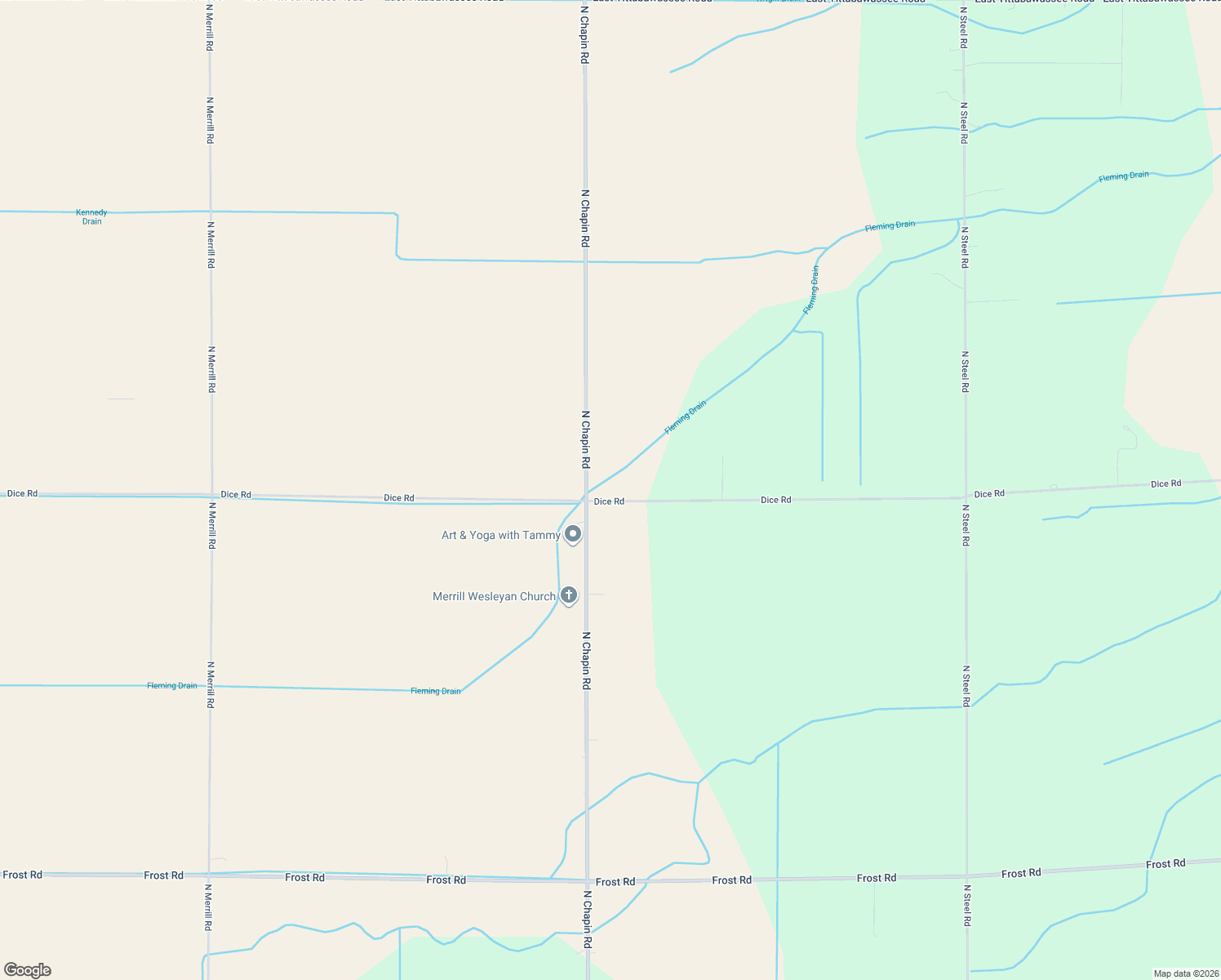 map of restaurants, bars, coffee shops, grocery stores, and more near 19820 Dice Rd in Merrill