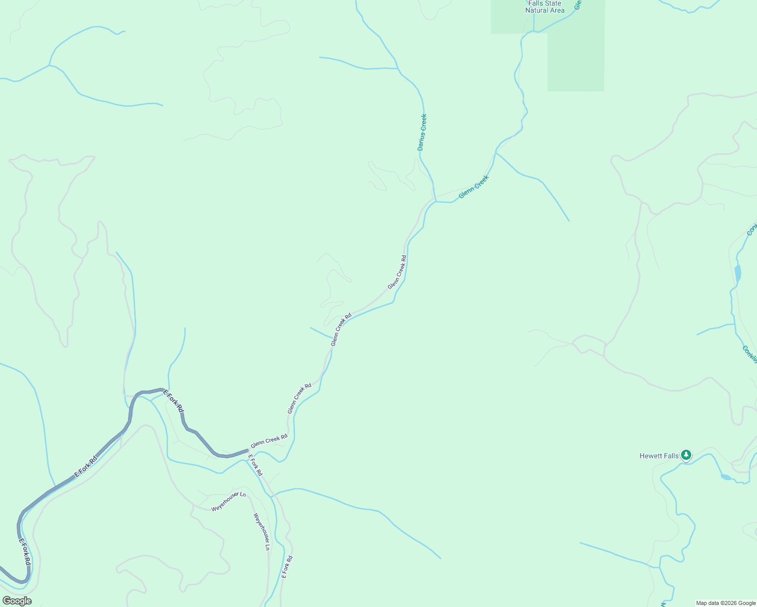 map of restaurants, bars, coffee shops, grocery stores, and more near 14956 Glenn Creek Road in Coos Bay