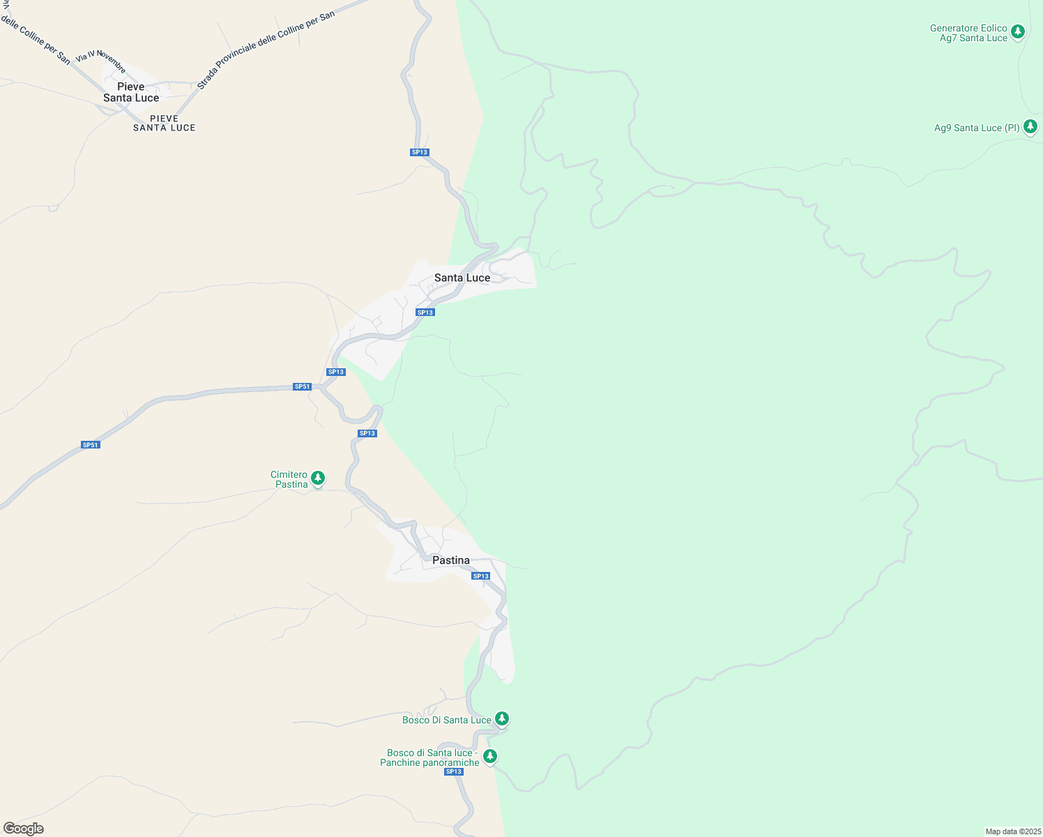 map of restaurants, bars, coffee shops, grocery stores, and more near 12 Via della Serra in Provincia di Pisa