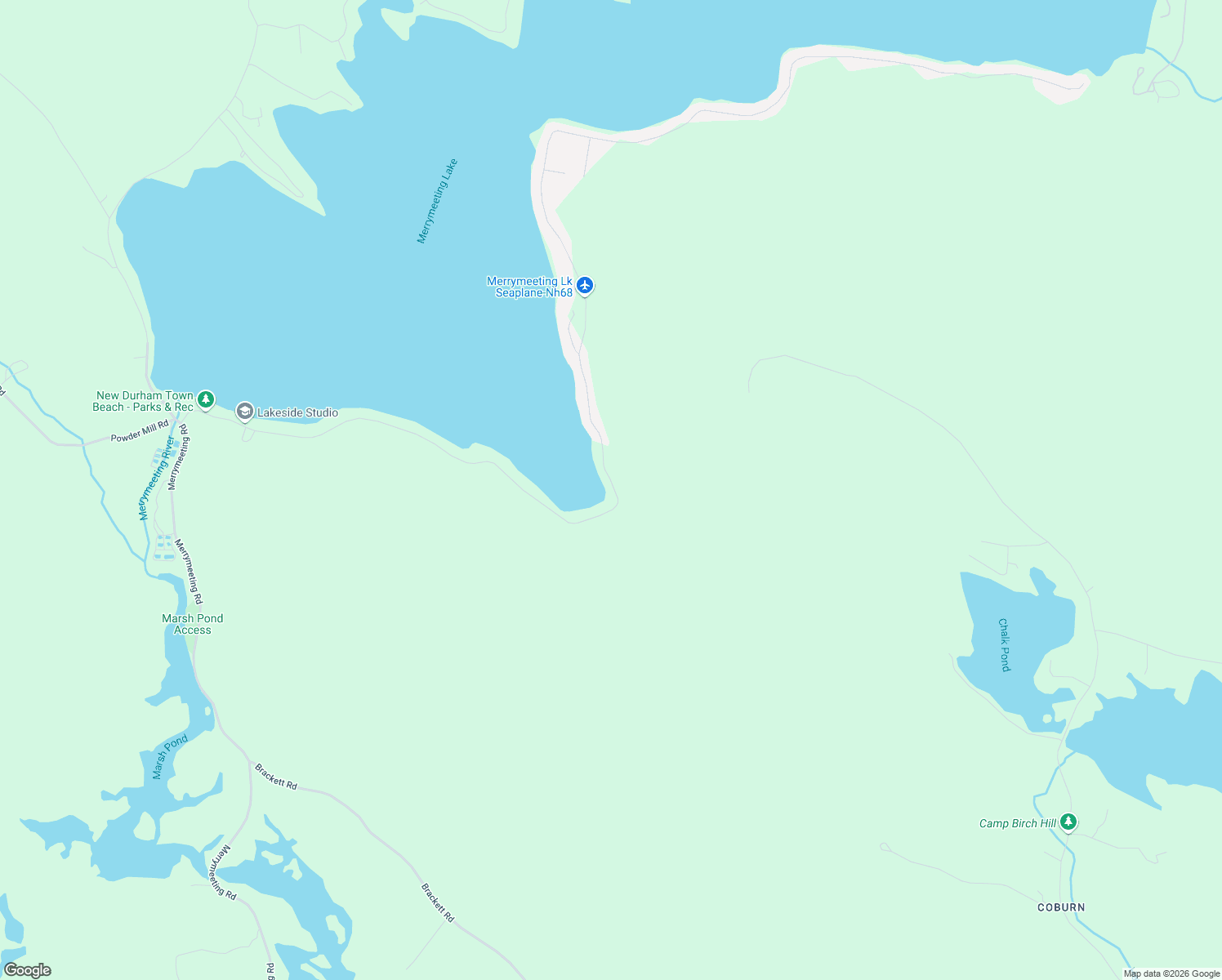 map of restaurants, bars, coffee shops, grocery stores, and more near 131 South Shore Road in New Durham