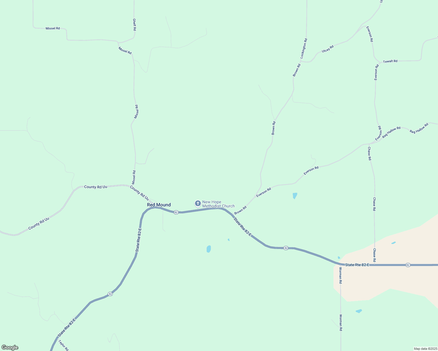 map of restaurants, bars, coffee shops, grocery stores, and more near State Route 82 East in De Soto