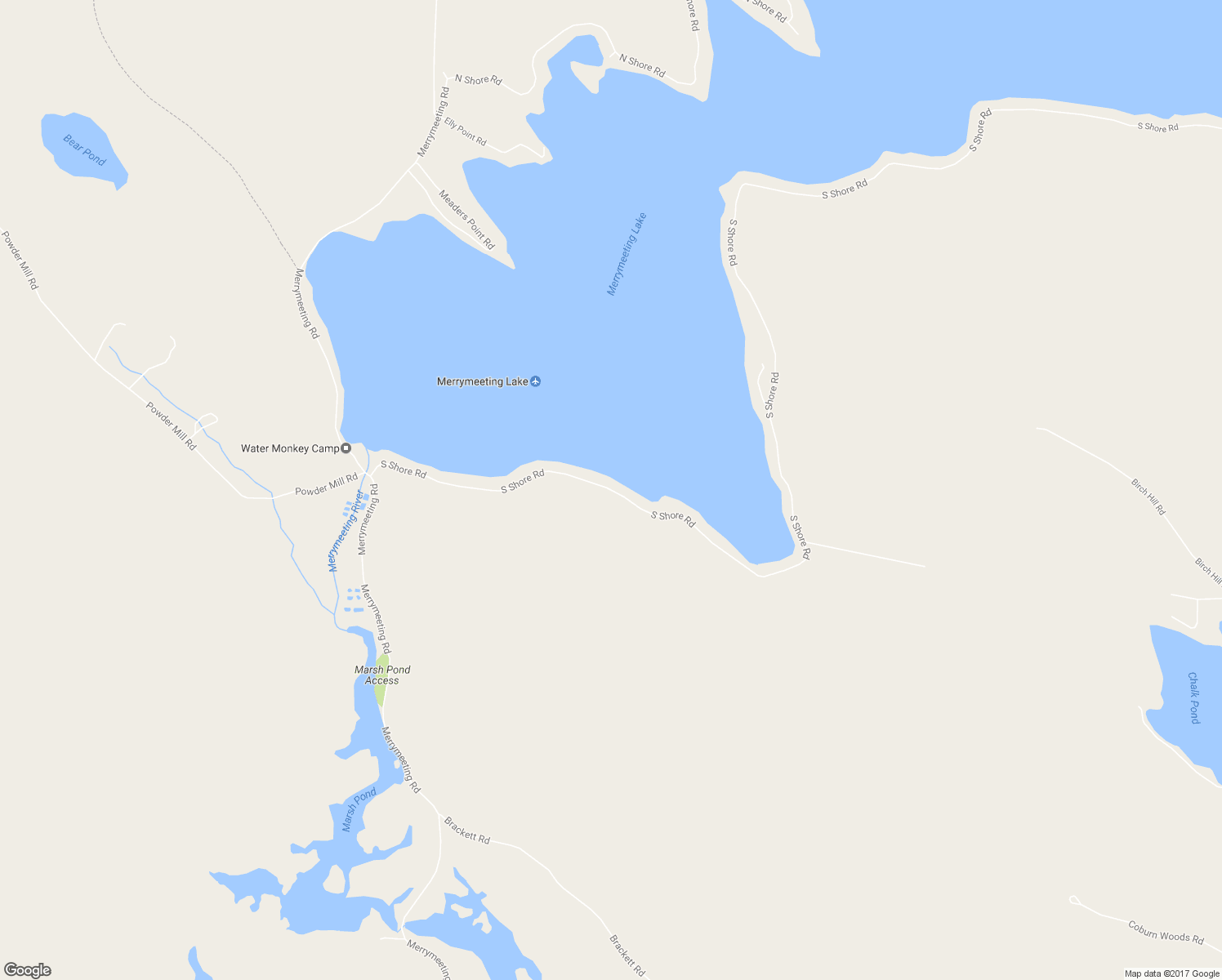 map of restaurants, bars, coffee shops, grocery stores, and more near 72 South Shore Road in New Durham