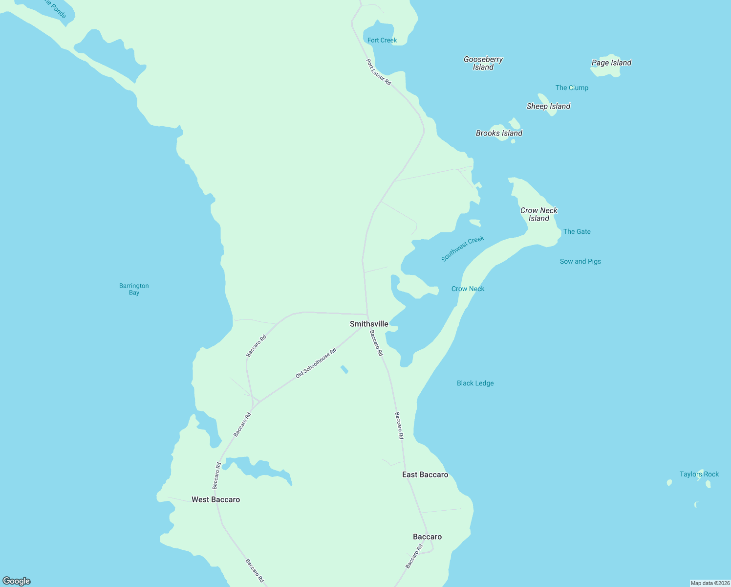 map of restaurants, bars, coffee shops, grocery stores, and more near 3728 Port Latour Road in Baccaro