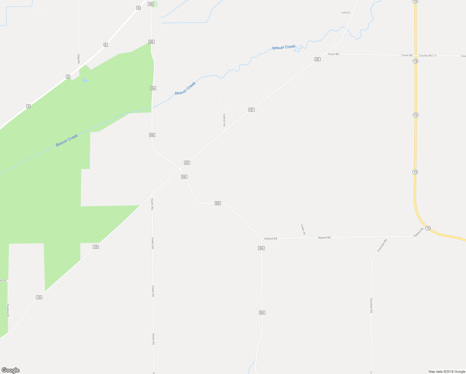 map of restaurants, bars, coffee shops, grocery stores, and more near N5372 County Road DG in Randolph