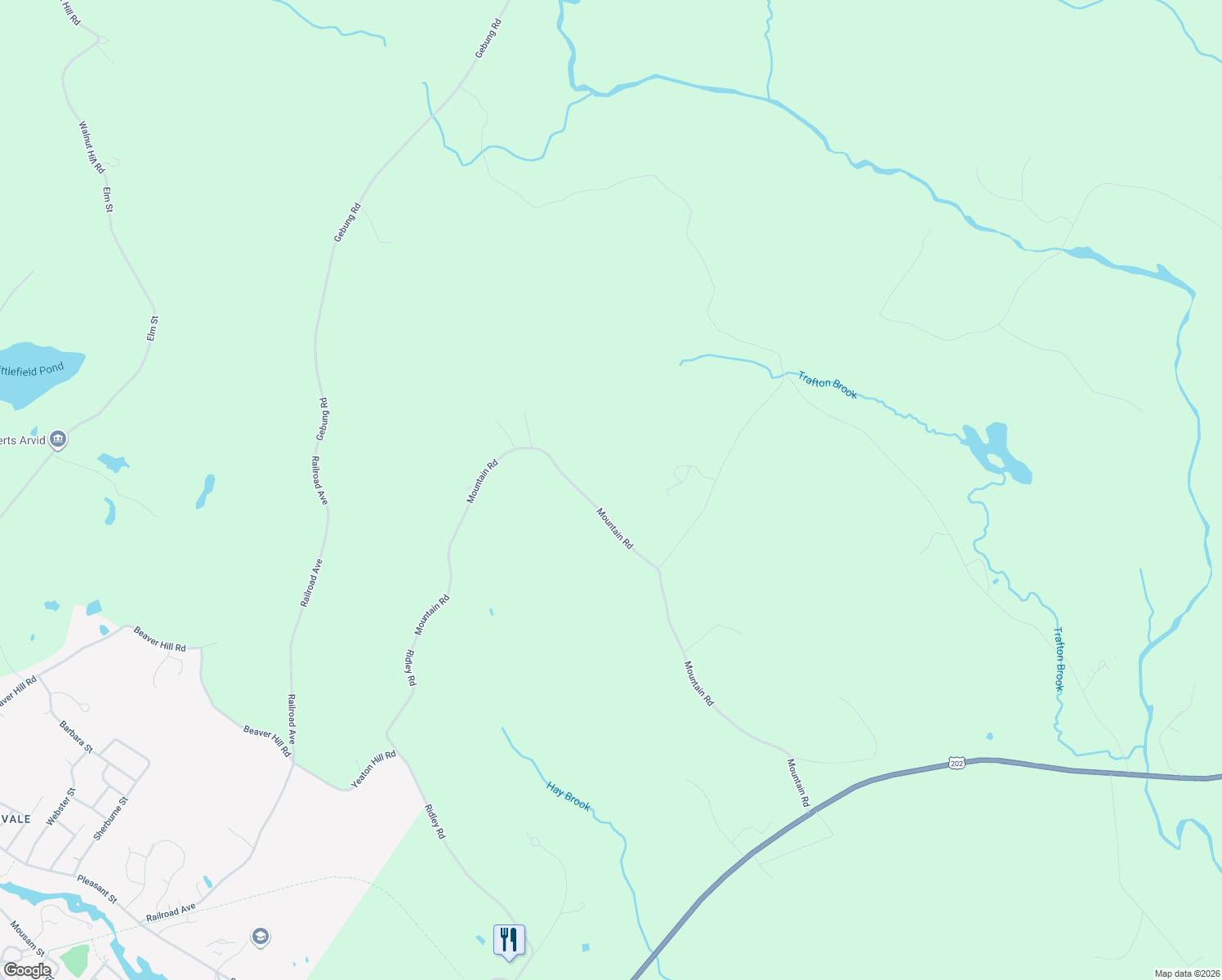 map of restaurants, bars, coffee shops, grocery stores, and more near 211 Mountain Road in Alfred