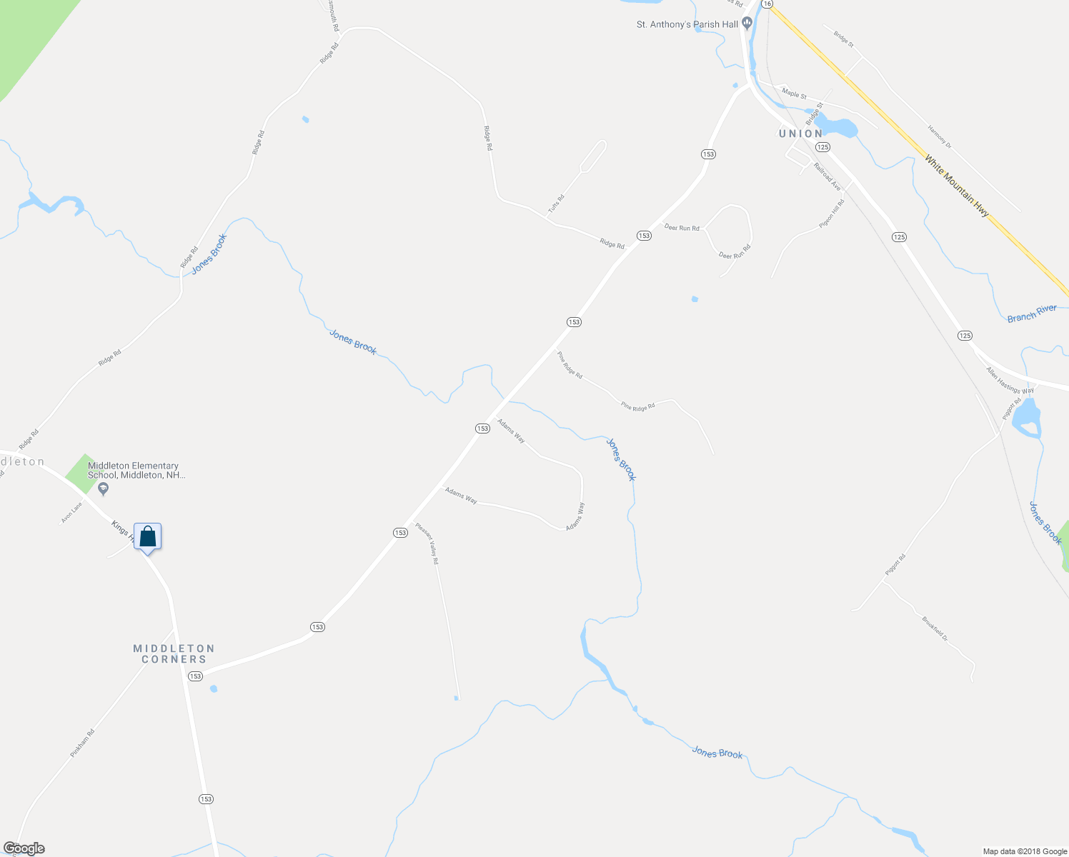 map of restaurants, bars, coffee shops, grocery stores, and more near 11 Adams Way in Middleton