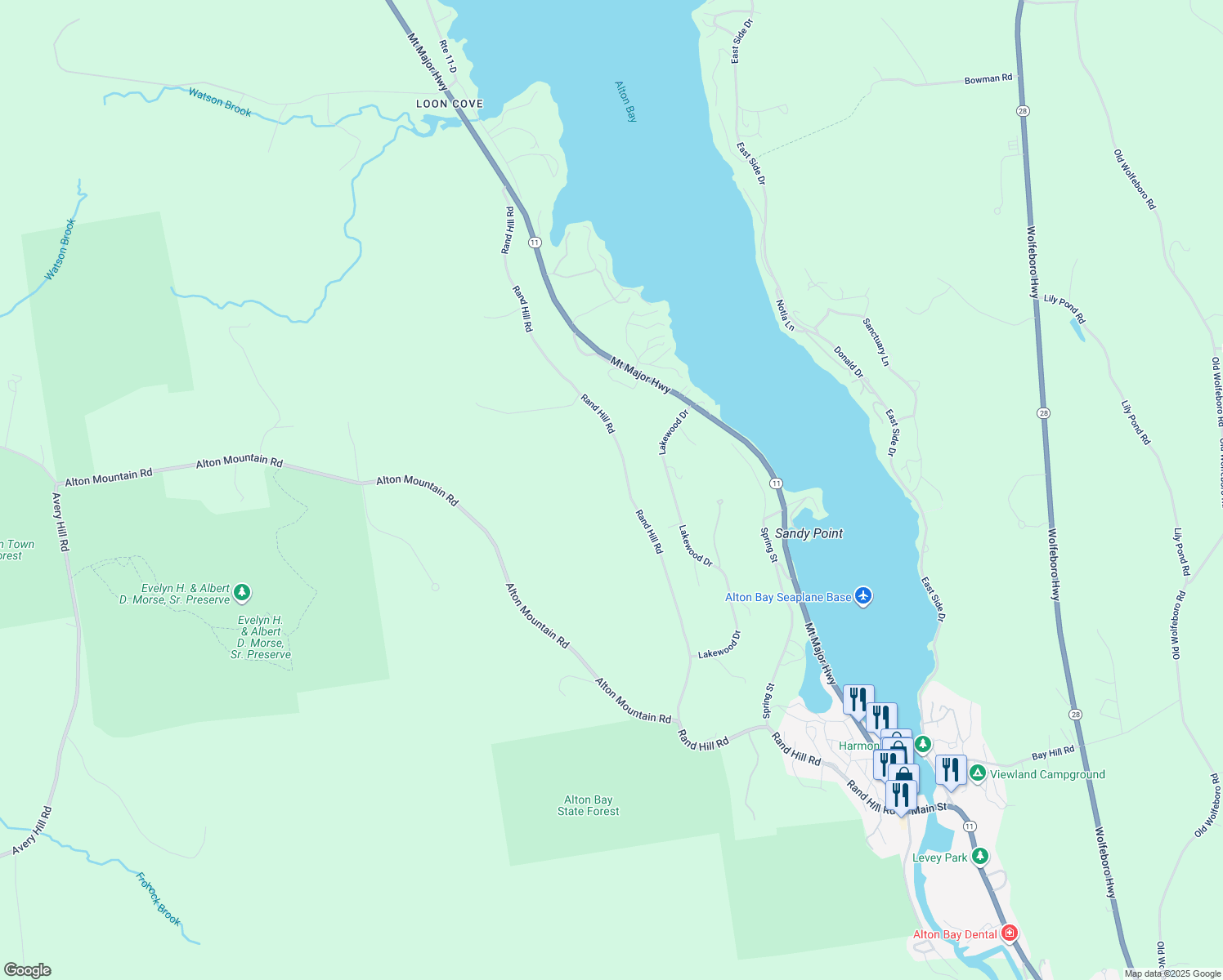 map of restaurants, bars, coffee shops, grocery stores, and more near 310 Rand Hill Road in Alton
