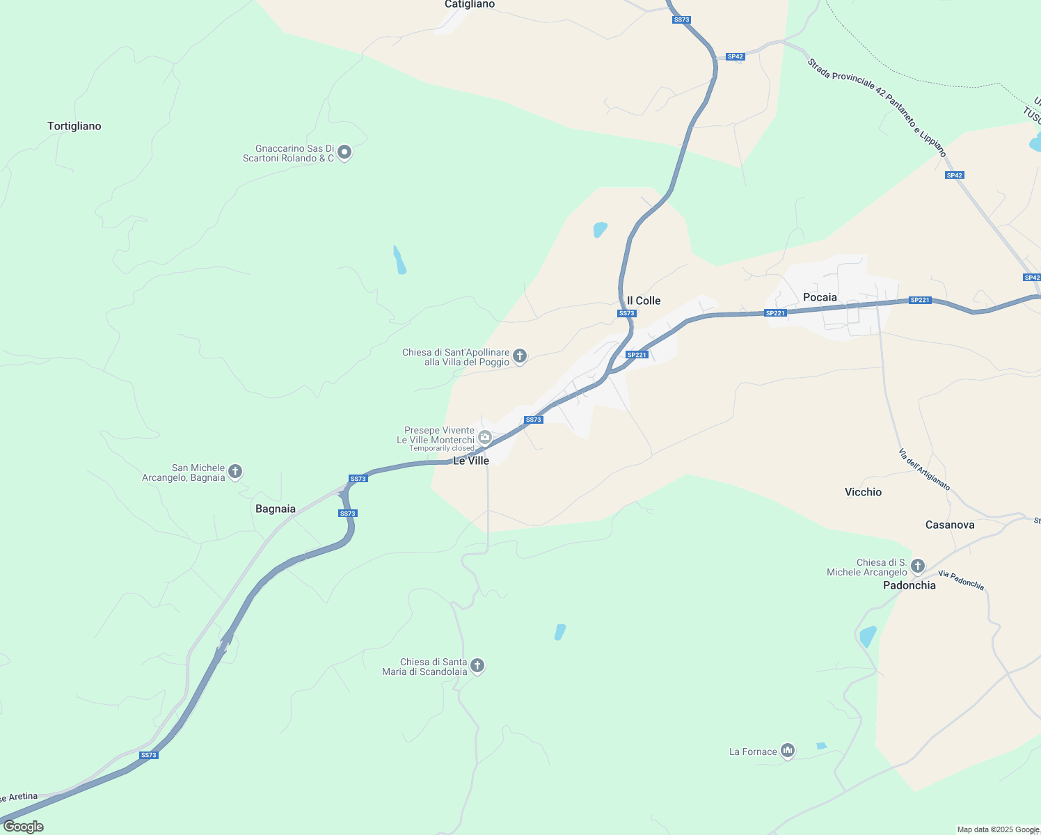 map of restaurants, bars, coffee shops, grocery stores, and more near 14B Via Francesco Petrarca in Le Ville