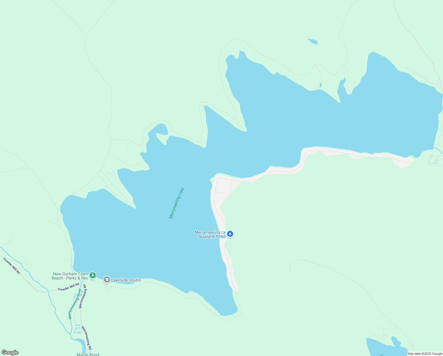 map of restaurants, bars, coffee shops, grocery stores, and more near 226 South Shore Road in New Durham