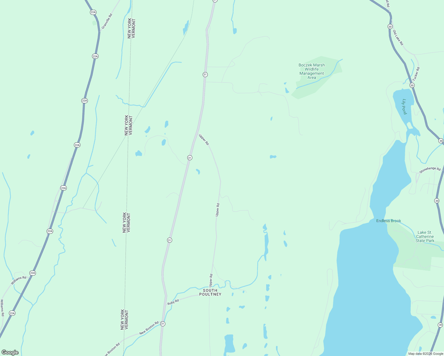 map of restaurants, bars, coffee shops, grocery stores, and more near 413 Upper Rd in Poultney