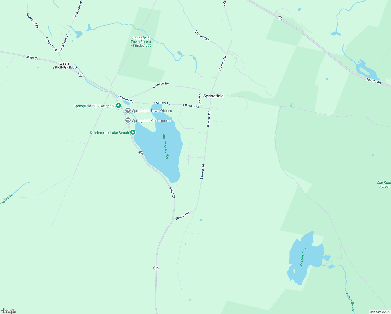map of restaurants, bars, coffee shops, grocery stores, and more near 32 Homan Road in Springfield