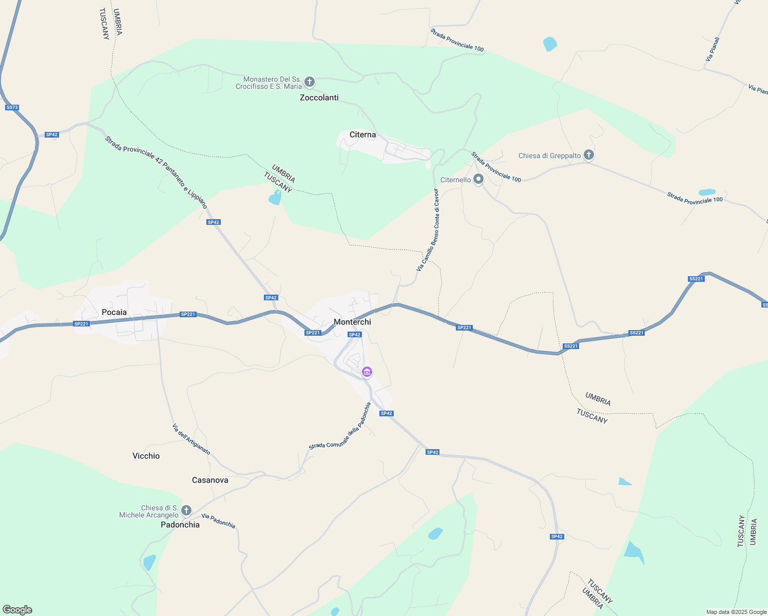 map of restaurants, bars, coffee shops, grocery stores, and more near 4 Via della Vigna in Provincia di Arezzo
