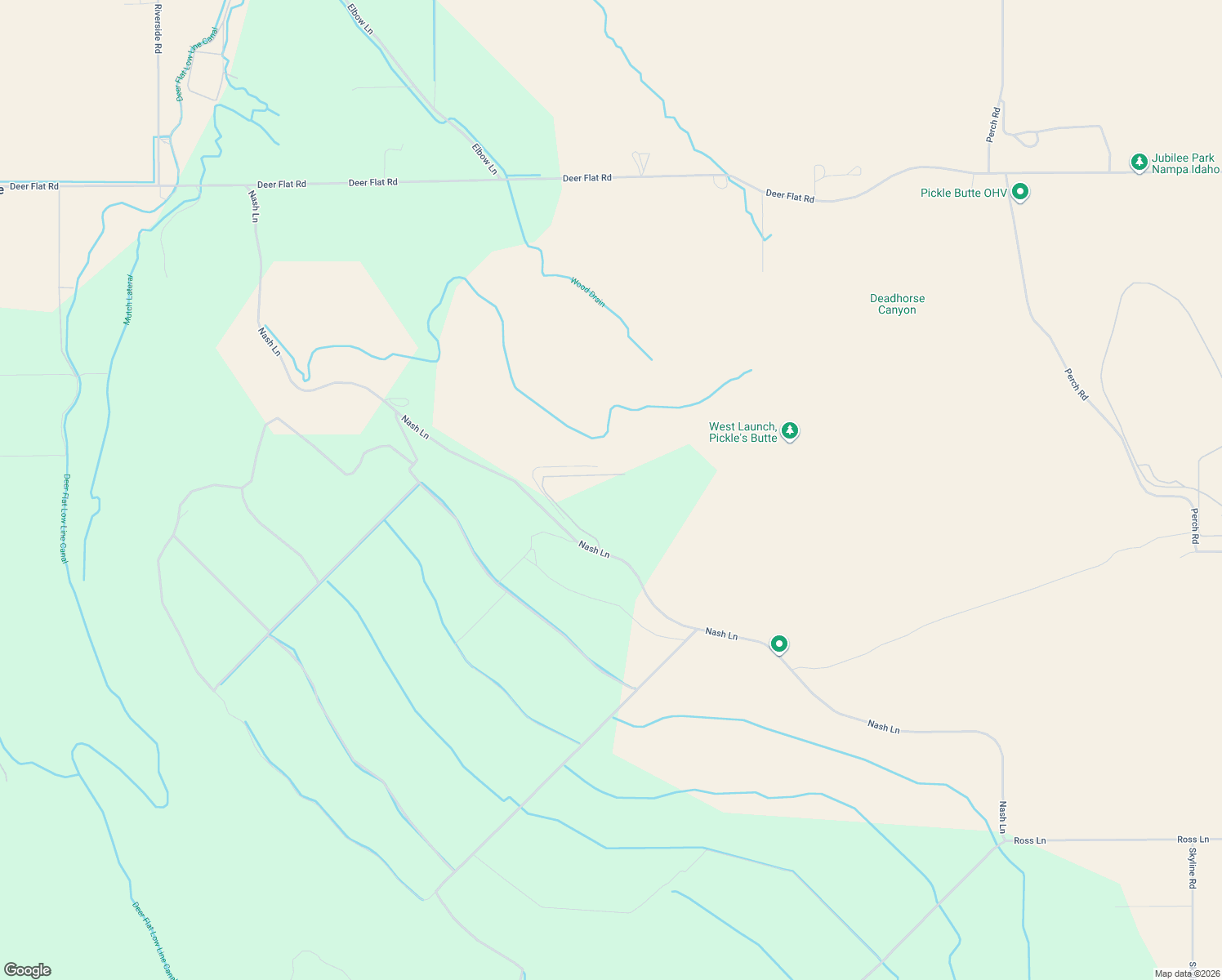 map of restaurants, bars, coffee shops, grocery stores, and more near 16861 Nash Road in Caldwell