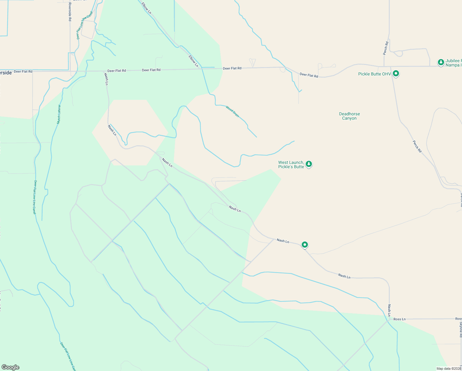 map of restaurants, bars, coffee shops, grocery stores, and more near 17150 Nash Road in Caldwell
