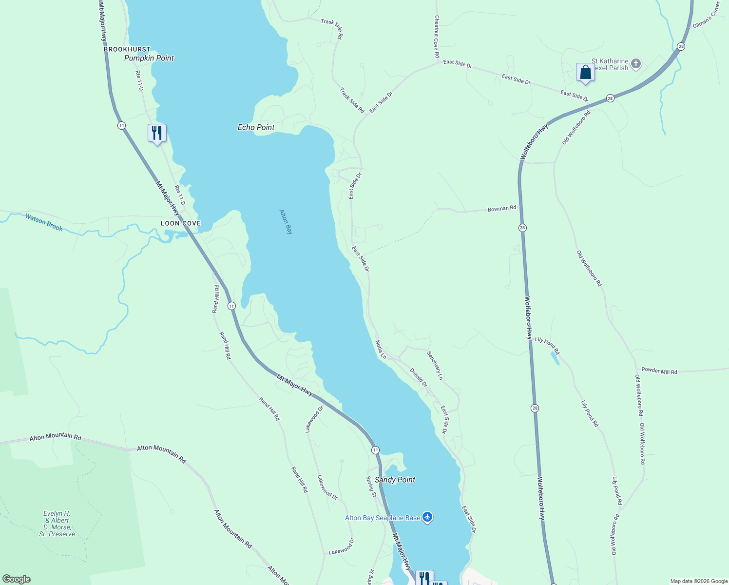 map of restaurants, bars, coffee shops, grocery stores, and more near 9 Silver Cascade Way in Alton