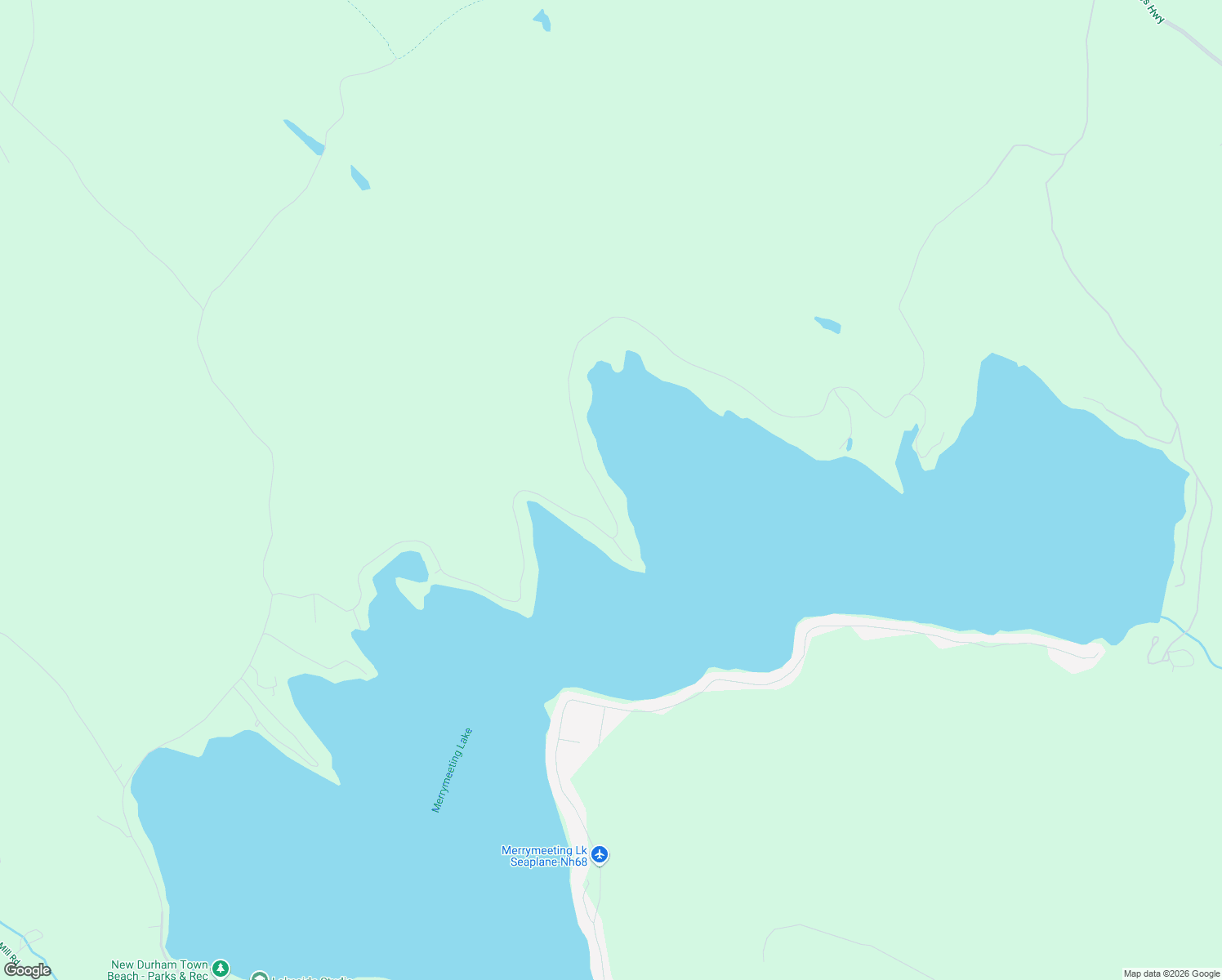 map of restaurants, bars, coffee shops, grocery stores, and more near 159 North Shore Road in New Durham