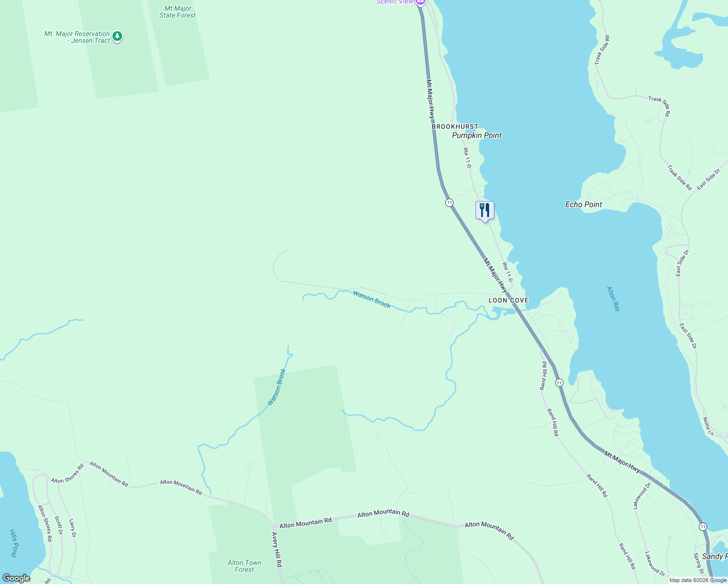 map of restaurants, bars, coffee shops, grocery stores, and more near 135 Jesus Valley Road in Alton