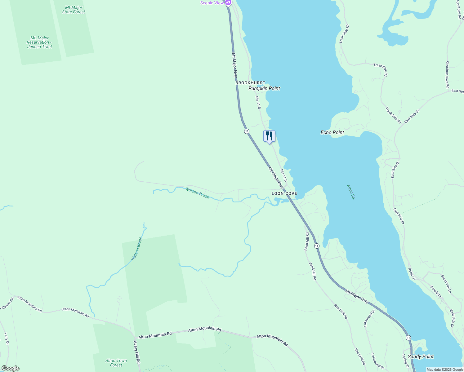 map of restaurants, bars, coffee shops, grocery stores, and more near 74 Jesus Valley Road in Alton