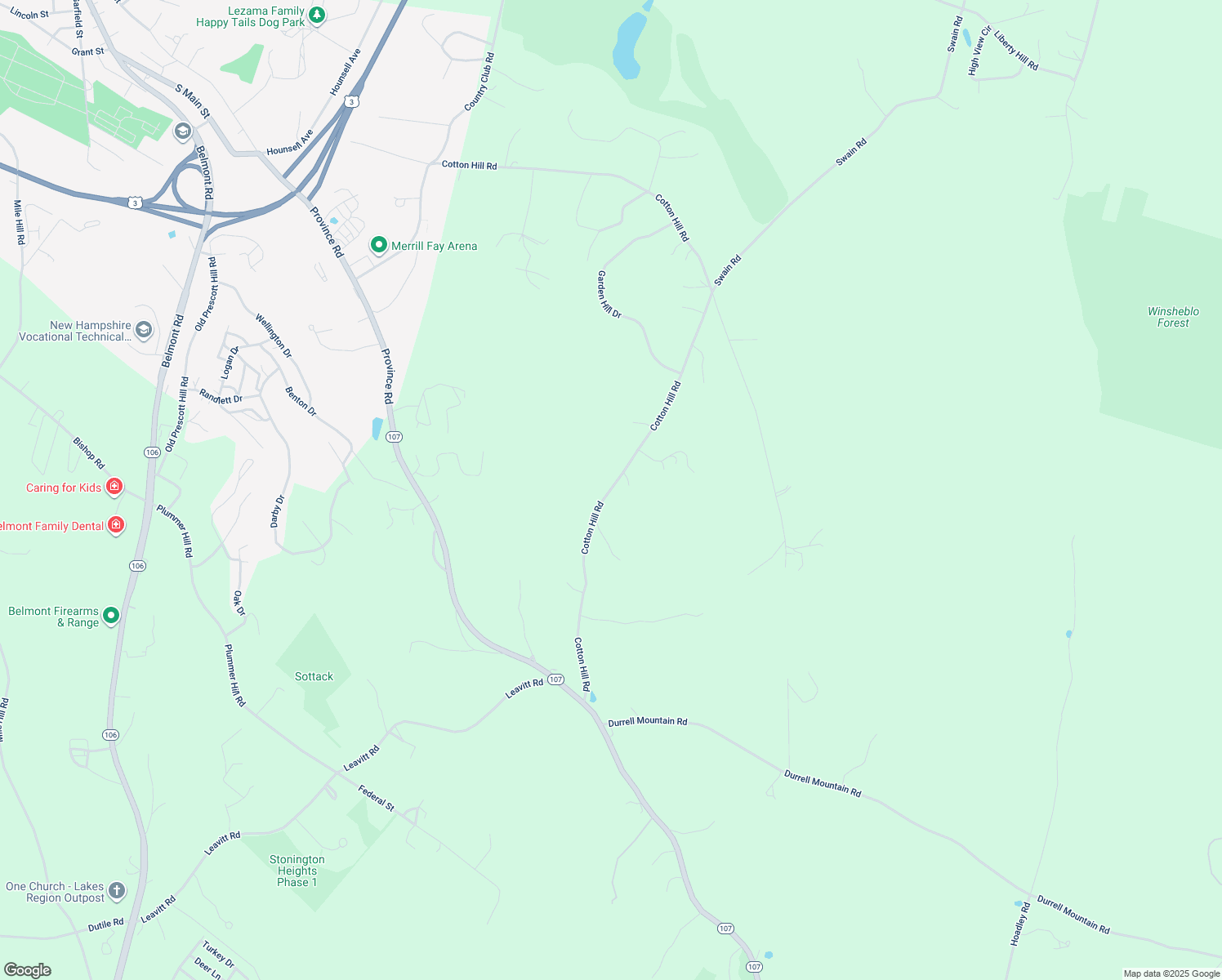 map of restaurants, bars, coffee shops, grocery stores, and more near Cotton Hill Road in Belmont