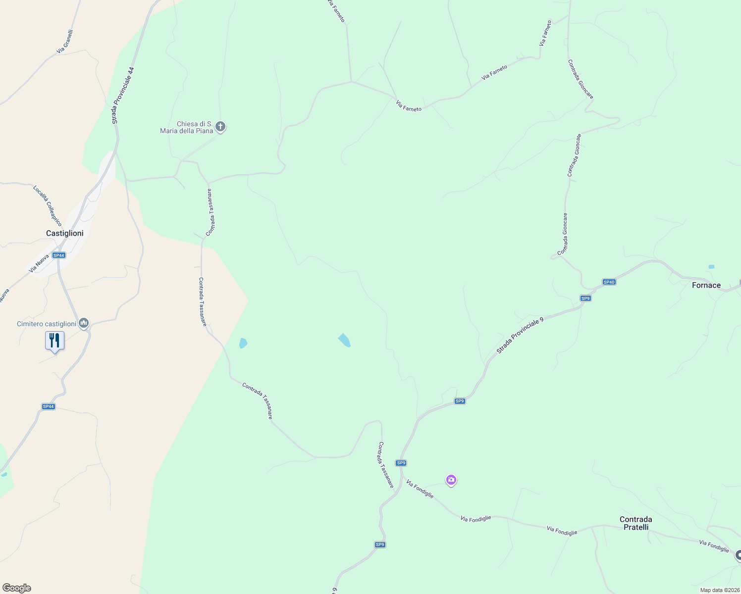 map of restaurants, bars, coffee shops, grocery stores, and more near 10 Contrada Romita in Provincia di Ancona