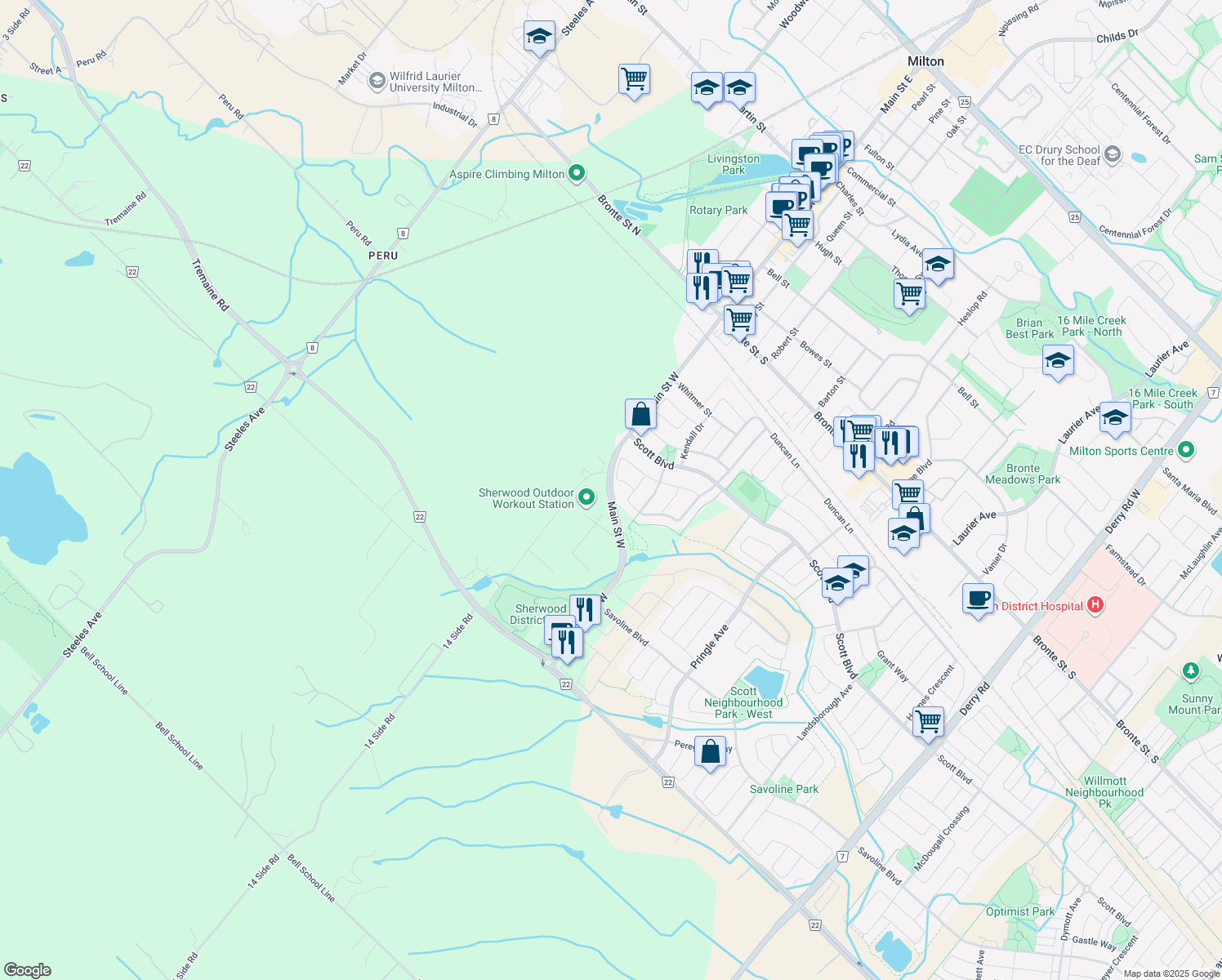 Main Street West, Milton ON Walk Score