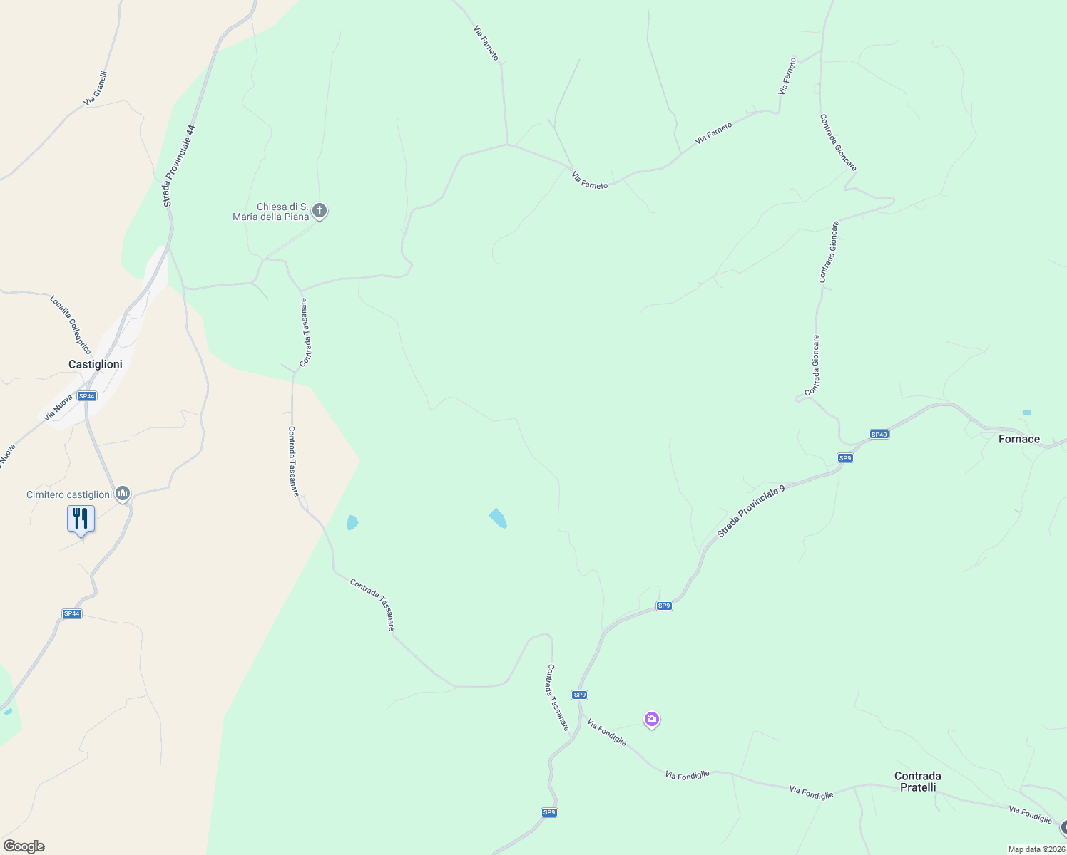 map of restaurants, bars, coffee shops, grocery stores, and more near 9 Contrada Romita in Provincia di Ancona