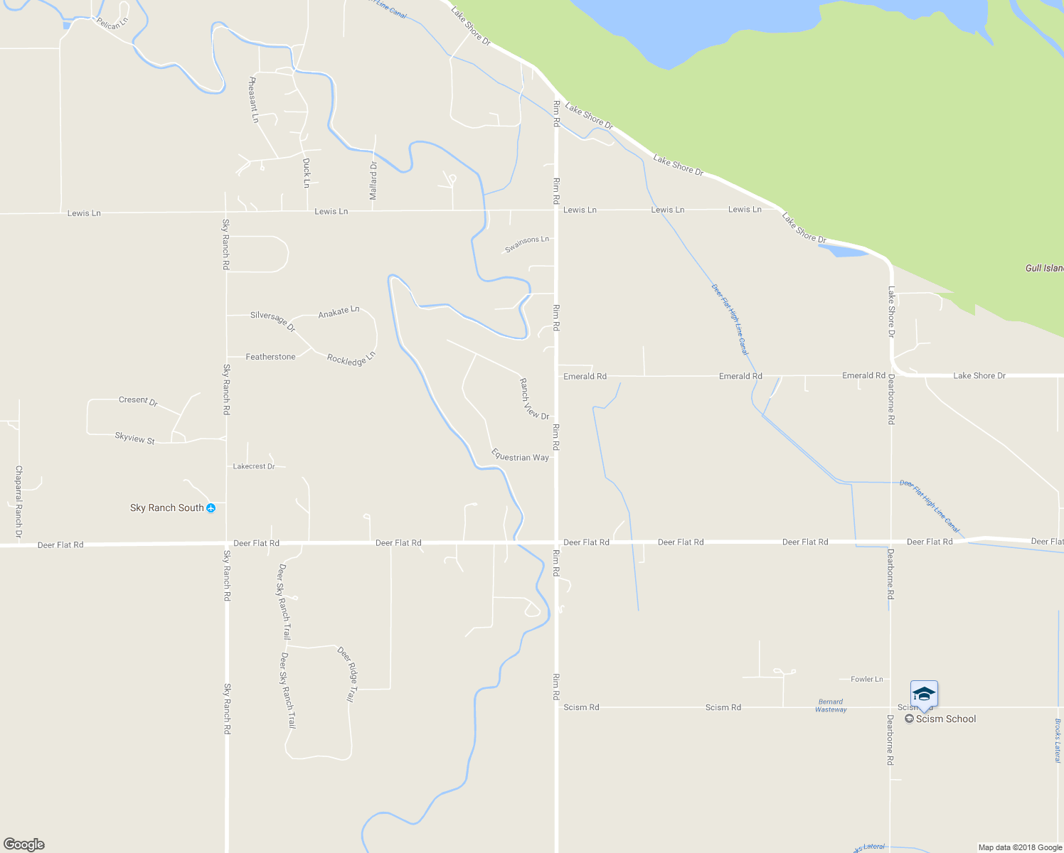 map of restaurants, bars, coffee shops, grocery stores, and more near 12045 Ranch View Drive in Nampa