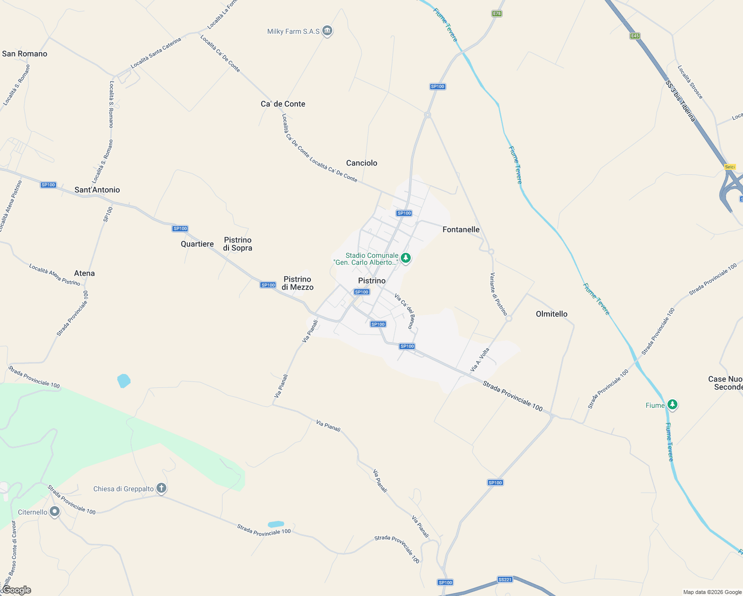 map of restaurants, bars, coffee shops, grocery stores, and more near in Pistrino
