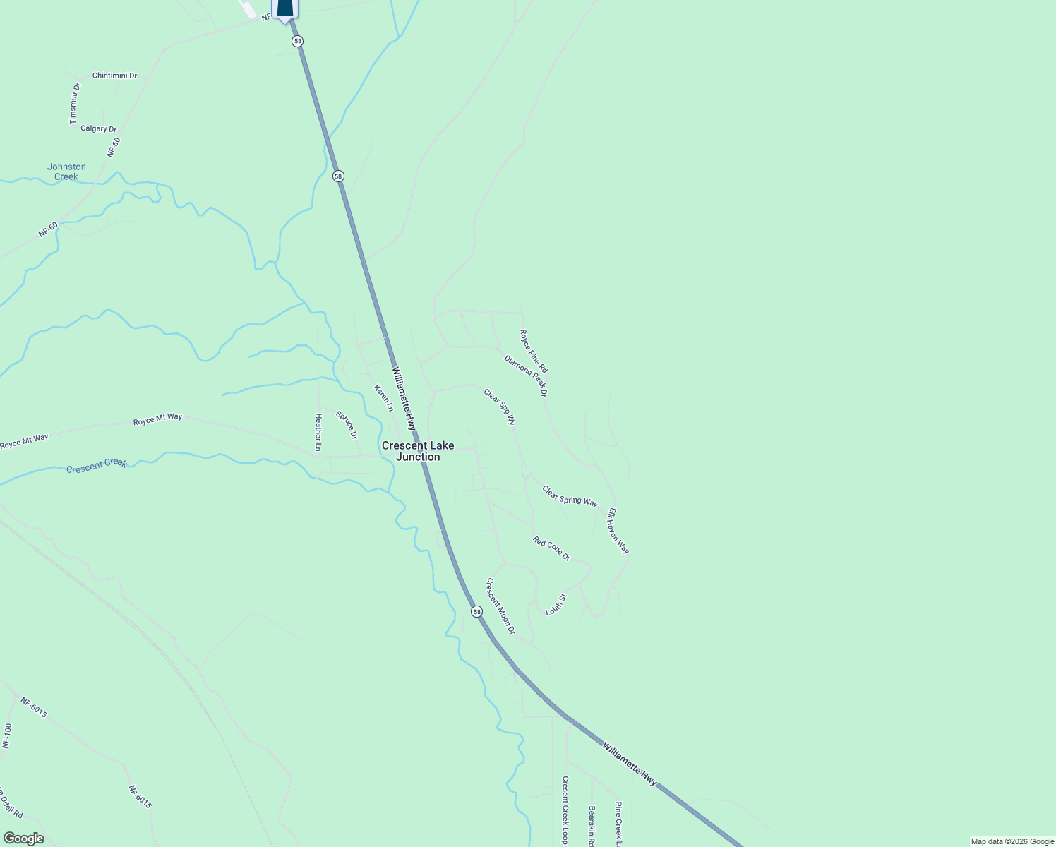 map of restaurants, bars, coffee shops, grocery stores, and more near 18909 Clear Spring Way in Crescent Lake Junction