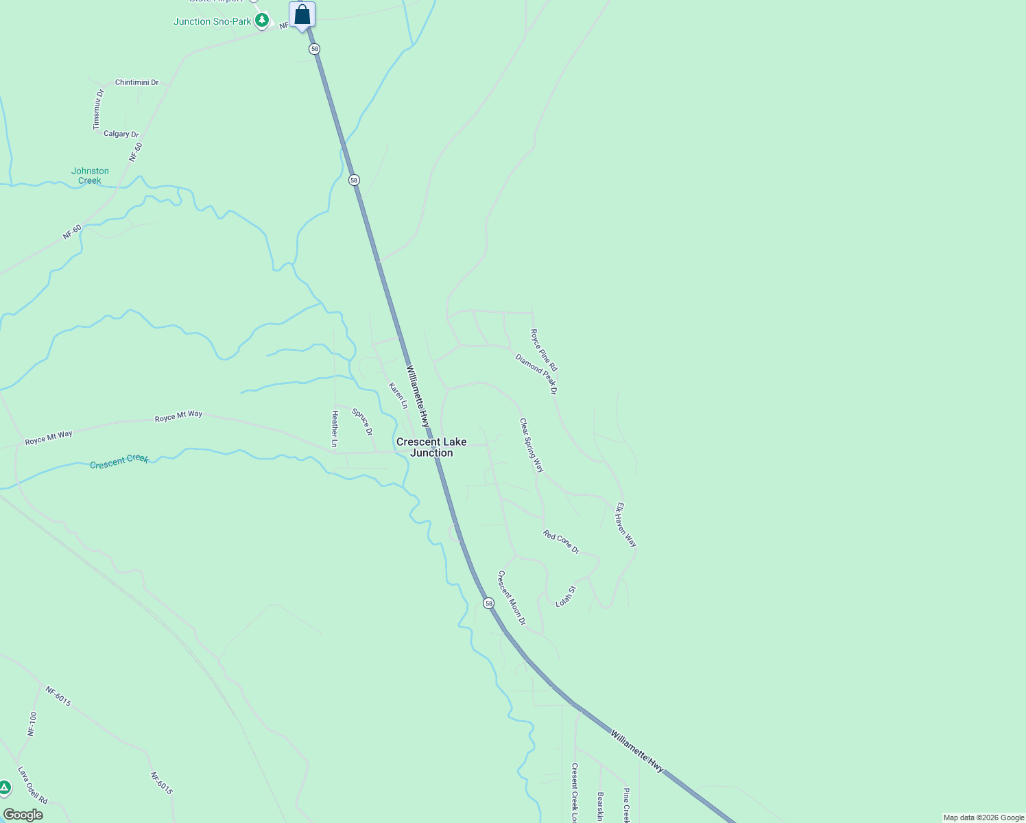 map of restaurants, bars, coffee shops, grocery stores, and more near 18924 Clear Spring Way in Crescent Lake Junction