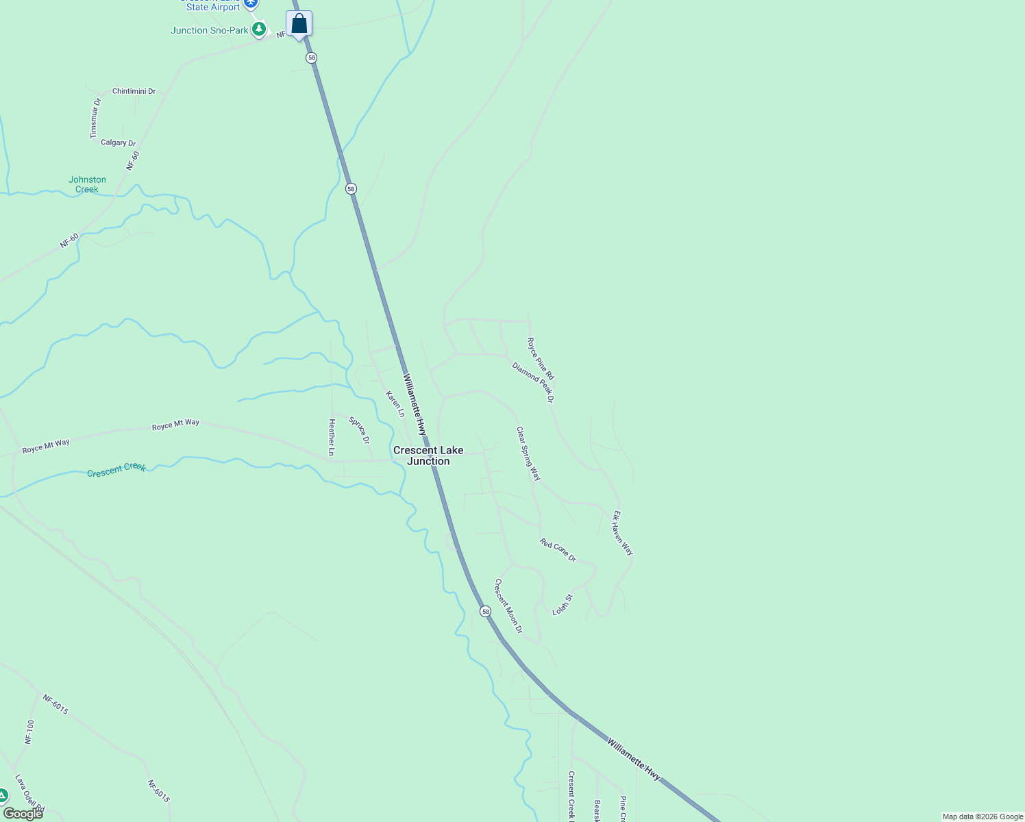 map of restaurants, bars, coffee shops, grocery stores, and more near 18924 Clear Spring Way in Crescent