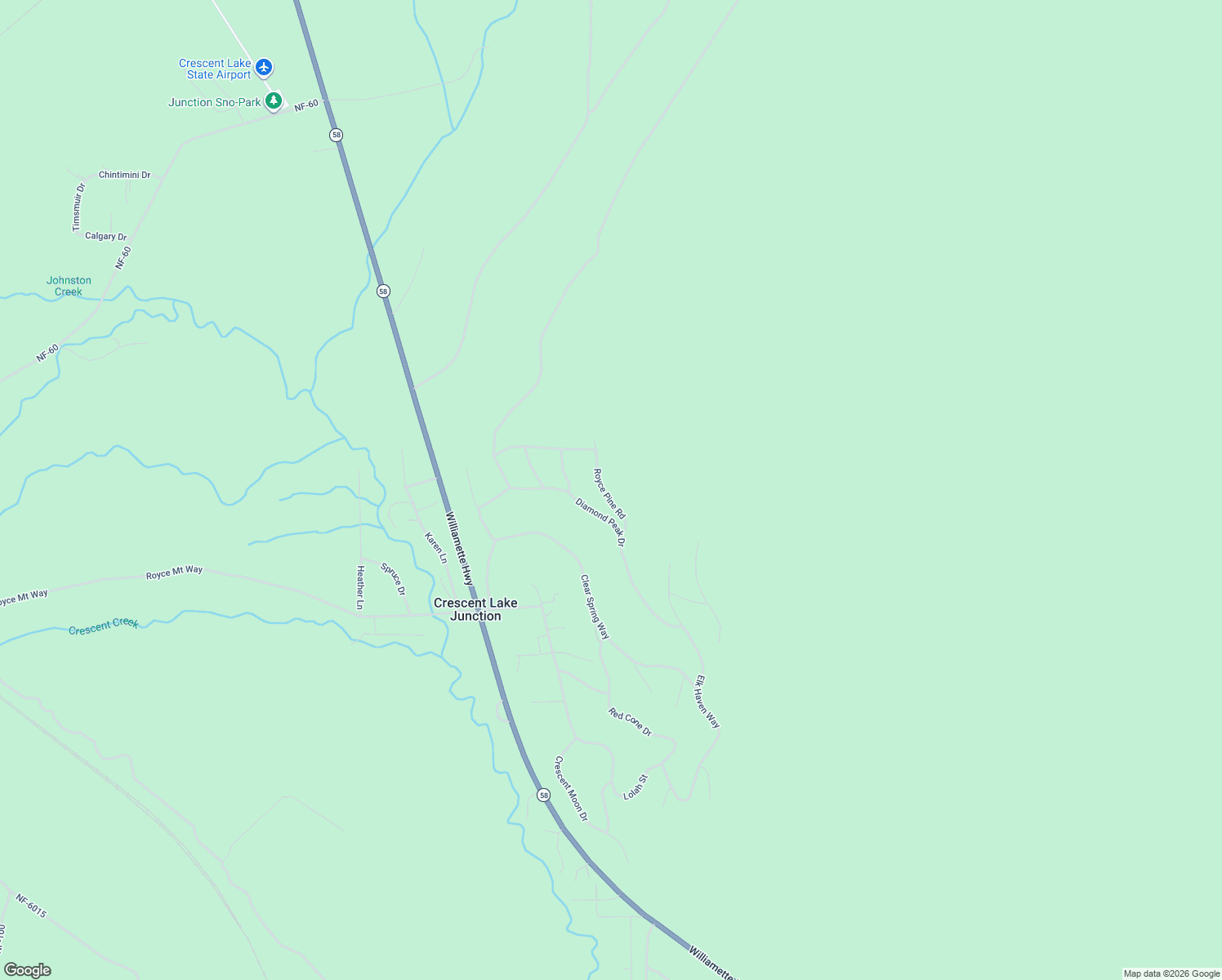 map of restaurants, bars, coffee shops, grocery stores, and more near 142436 Royce Pine Road in Crescent
