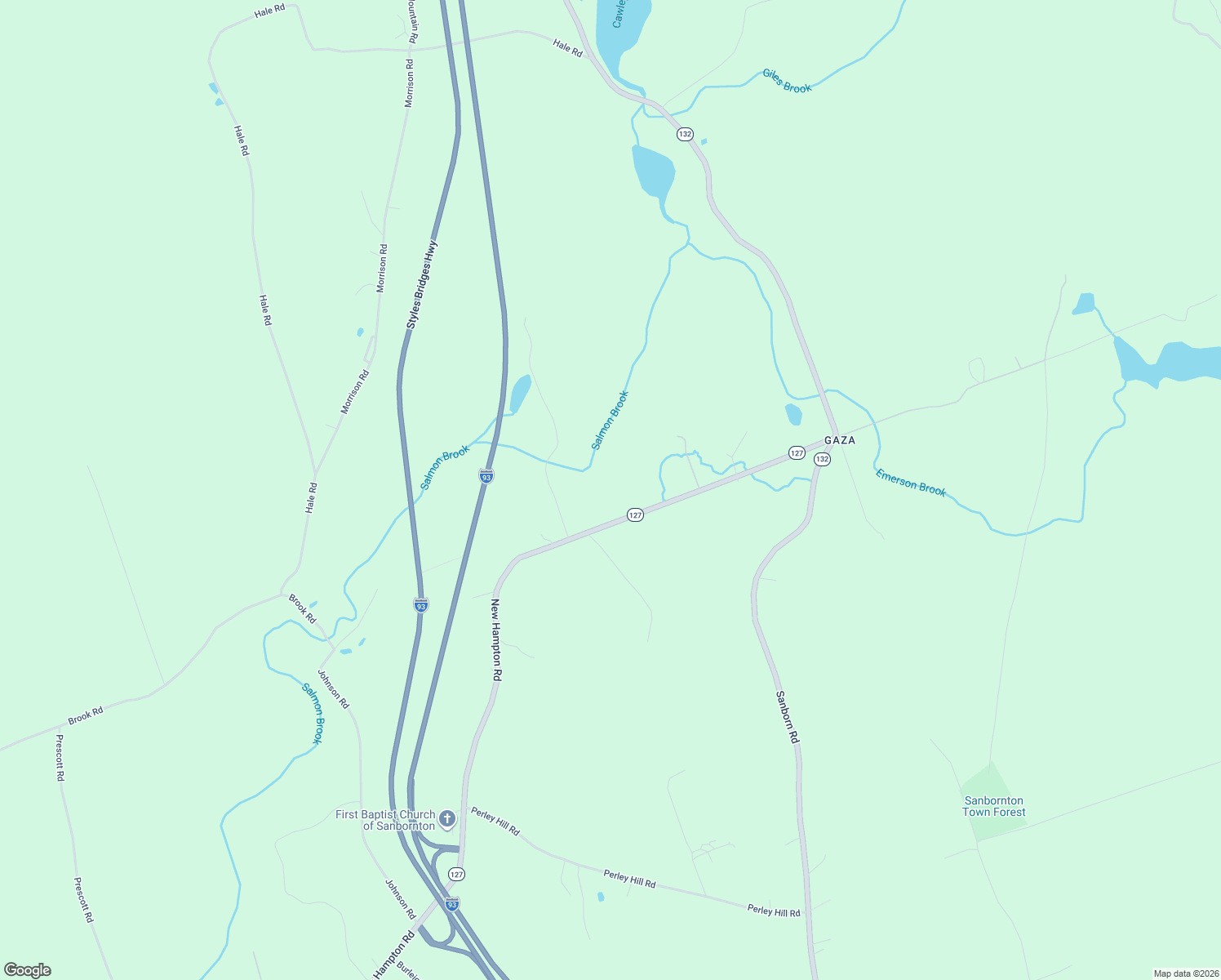 map of restaurants, bars, coffee shops, grocery stores, and more near 1150 New Hampton Road in Sanbornton