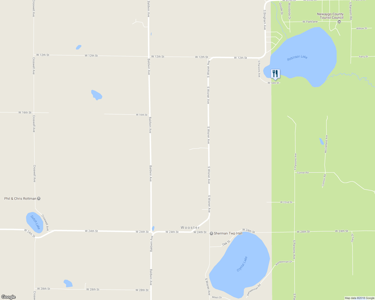 map of restaurants, bars, coffee shops, grocery stores, and more near 1833 South Wisner Avenue in Fremont