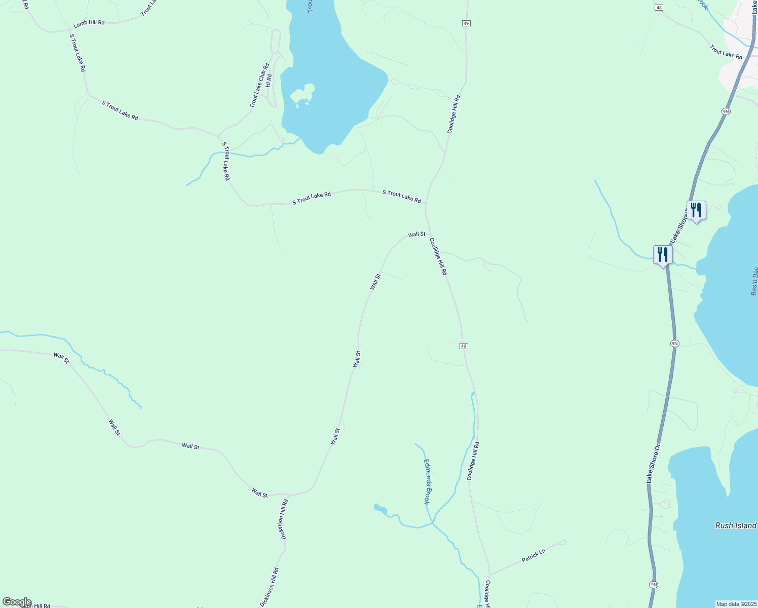 map of restaurants, bars, coffee shops, grocery stores, and more near 944 Wall Street in Diamond Point