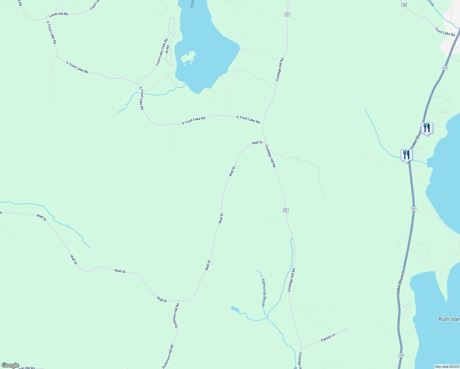 map of restaurants, bars, coffee shops, grocery stores, and more near 944 Wall Street in Diamond Point