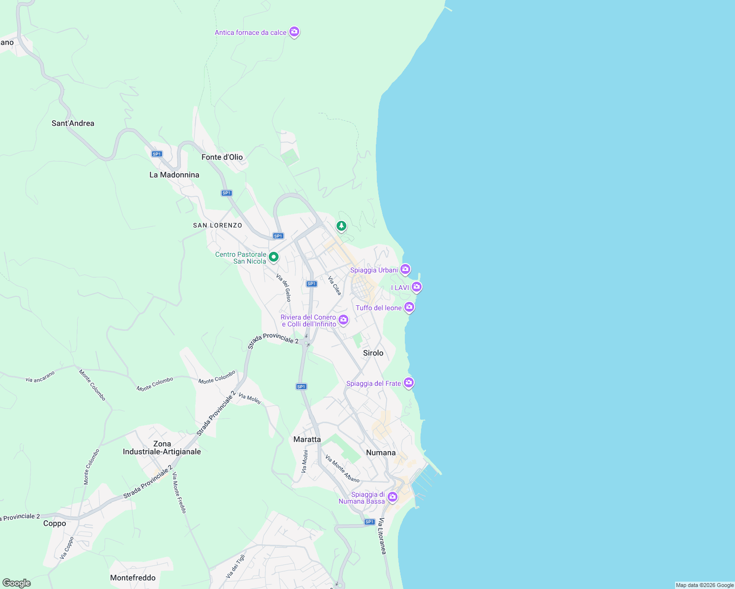 map of restaurants, bars, coffee shops, grocery stores, and more near 3 Via Pichi in Sirolo